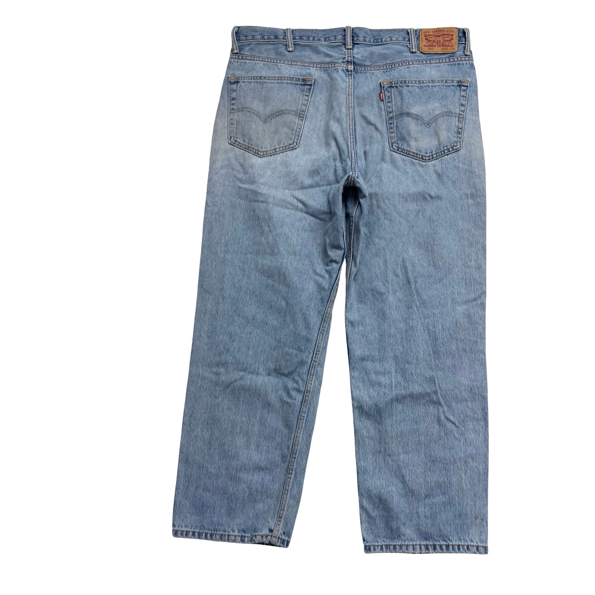 Levis 550 Jeans W40 L30 Mens Light Blue Baggy Relaxed Straight Fit Denim