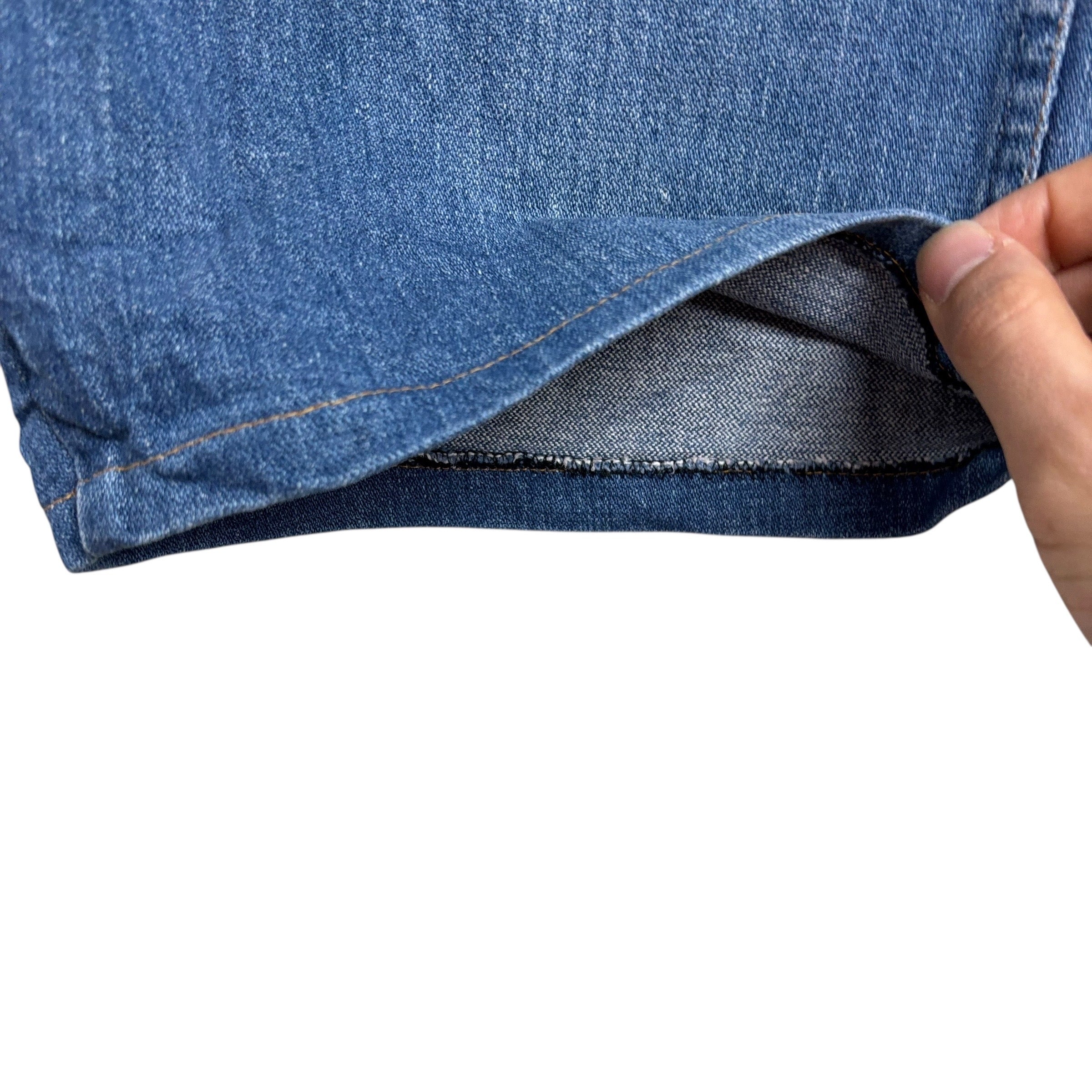 Wrangler Denim Shorts W30 Mens Mid Blue  7in Regular Fit Vintage