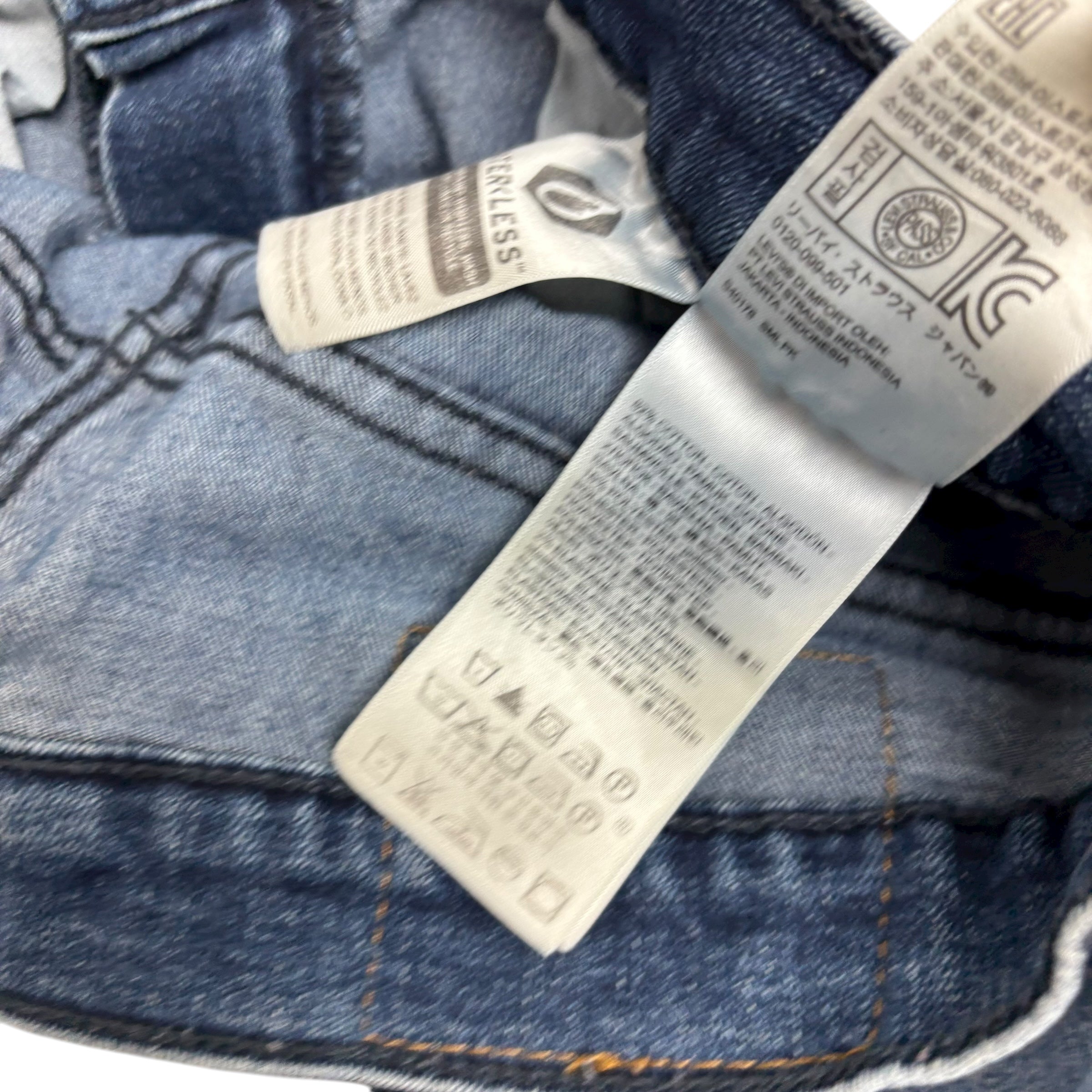 Levis 541 Jeans W30 L31 Mens Navy Blue Athletic Tapered Fit Stretch Denim (F)