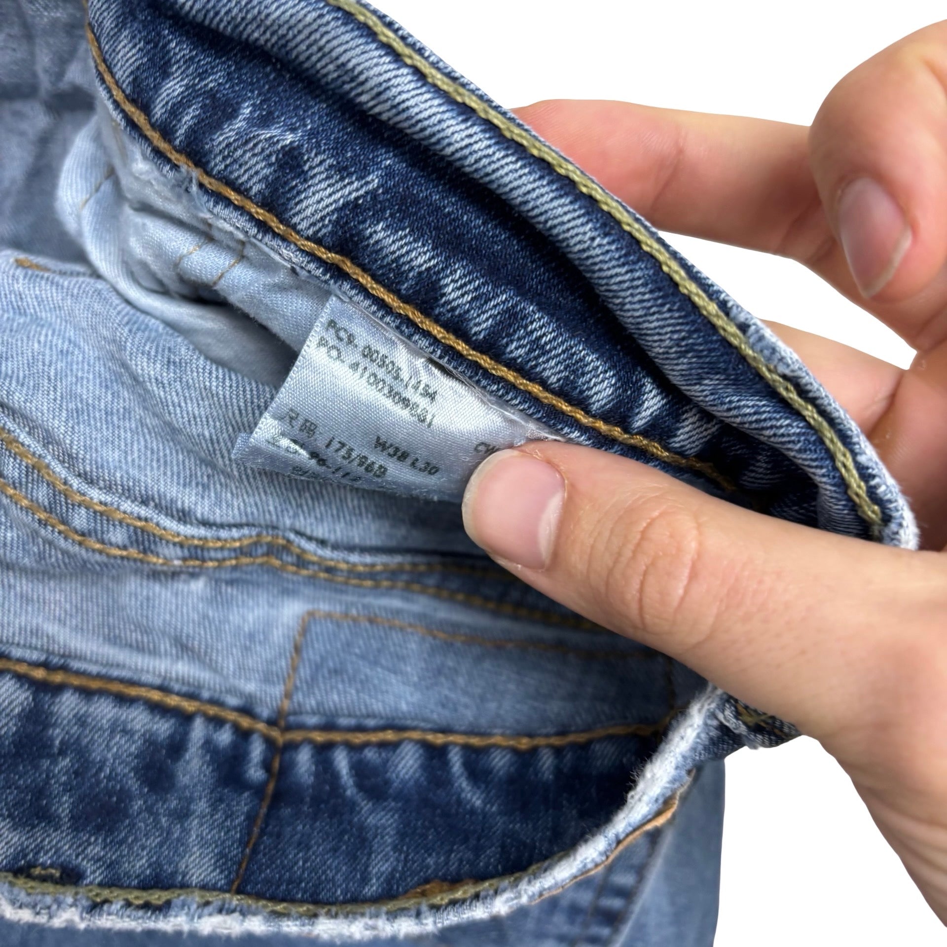 Levis 505 Jeans W36 L30 Mens Mid Blue Regular Straight Fit Stretch Denim