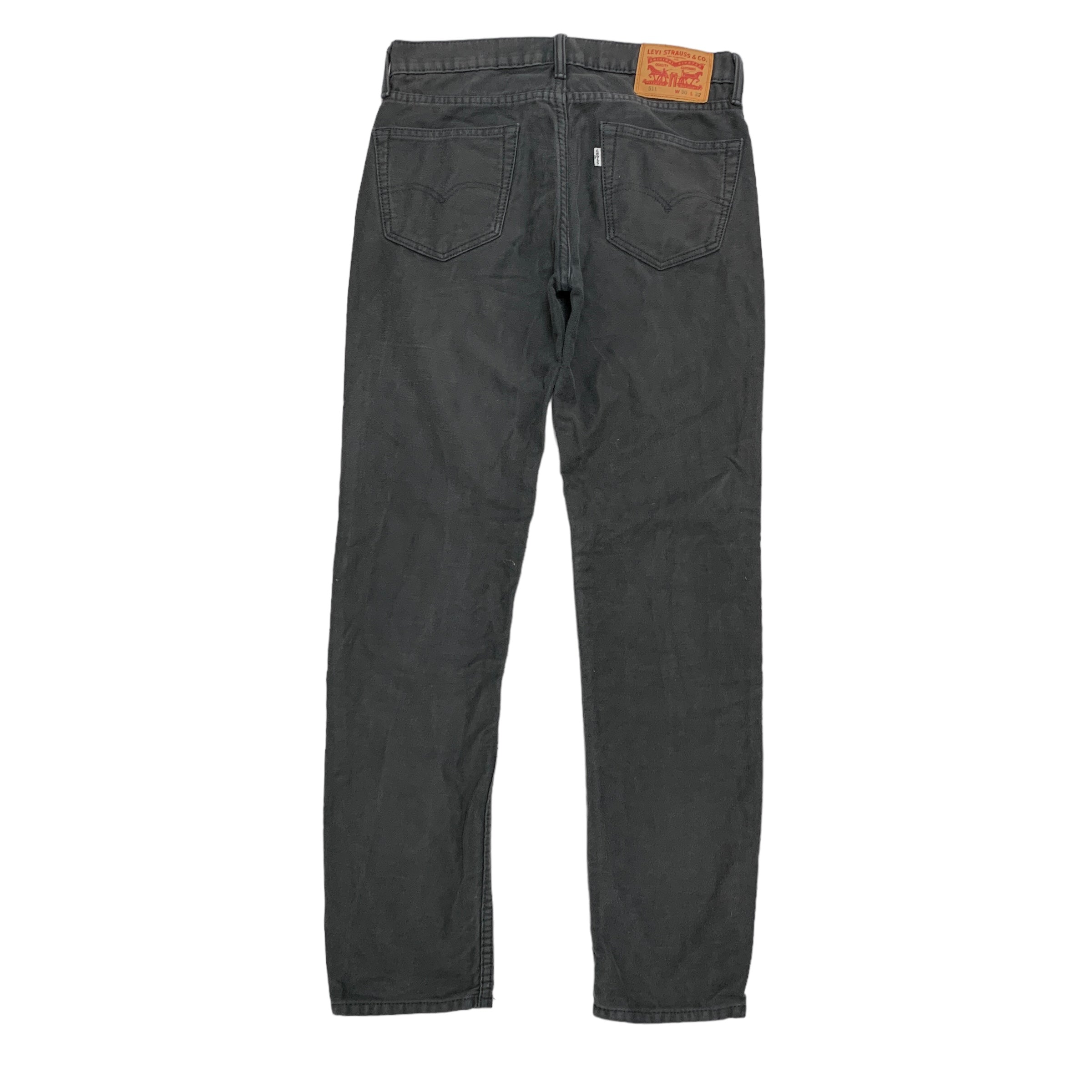 Levis 511 Trousers W30 L32 Mens Grey Slim Fit Cotton Pants