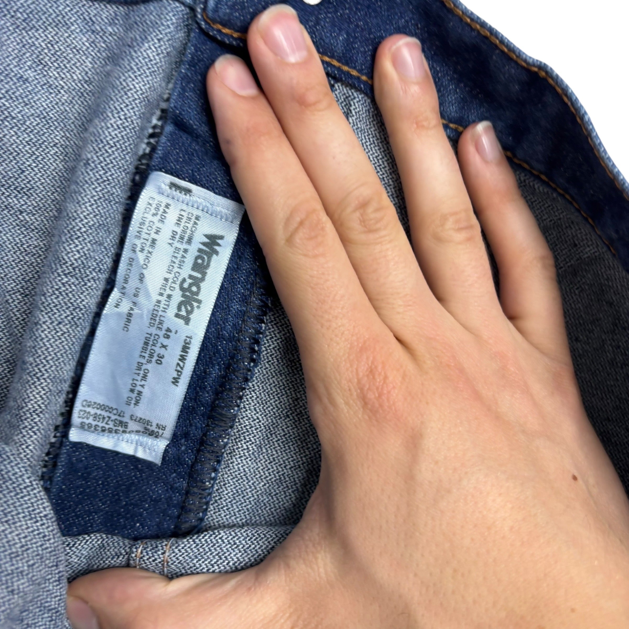 Wrangler Jeans Cowboy Cut W46 L30 Mens Dark Blue 13MWZ Original Fit Denim