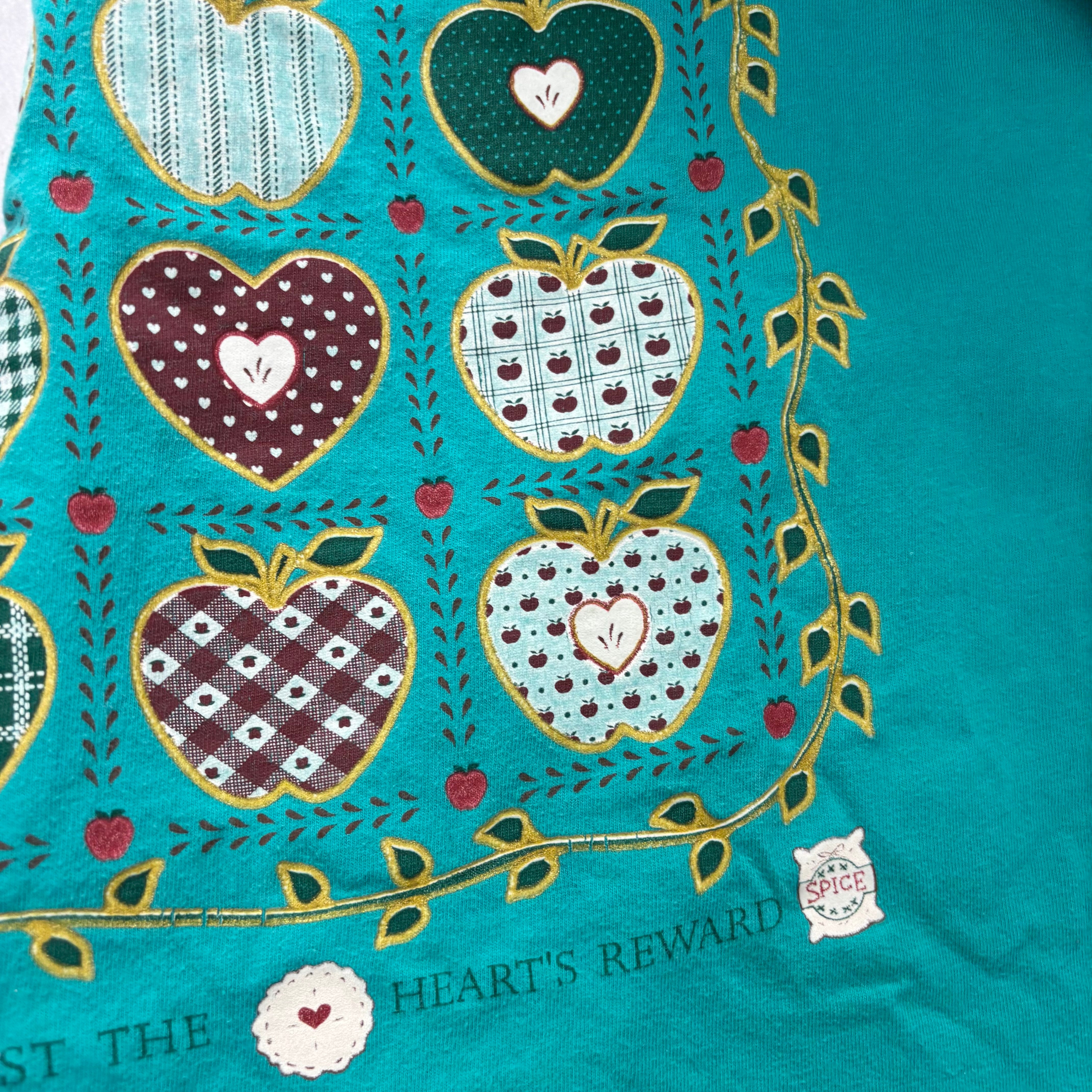 Vintage T Shirt Mens Medium Blue Single Stitch Graphic Print 90s Cute Nature (E)