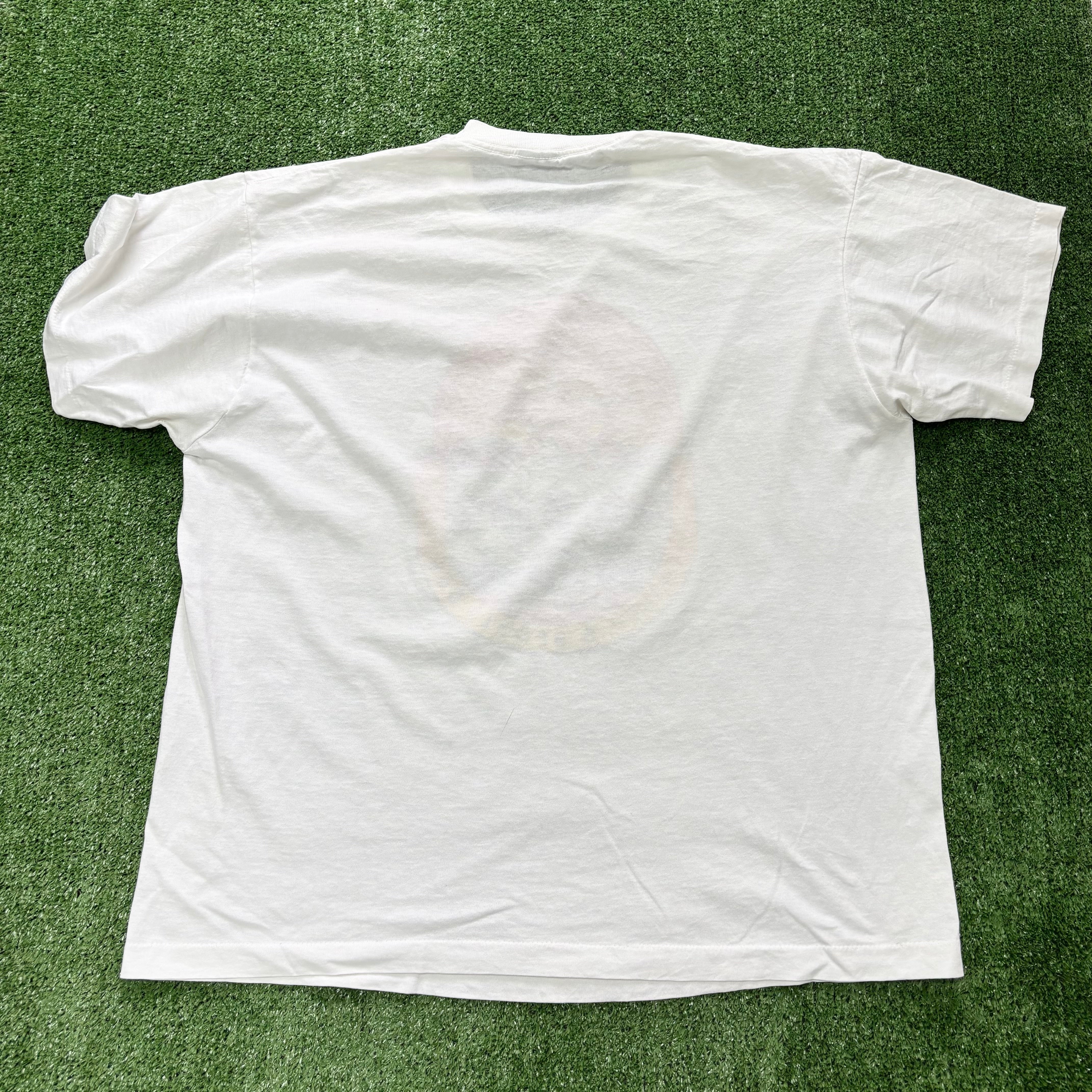 Vintage T Shirt Mens XL White Single Stitch Graphic Print 90s USA