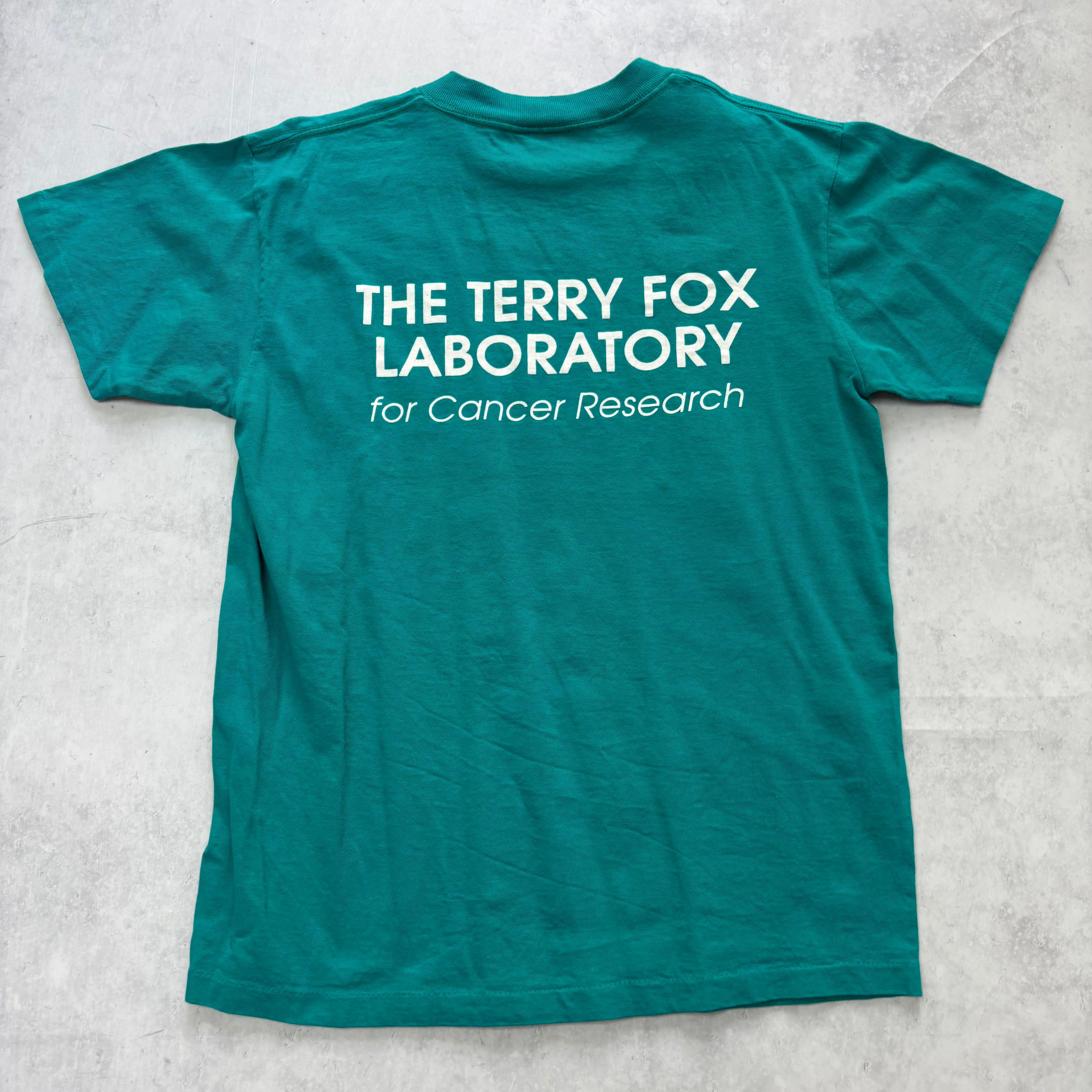 Vintage T Shirt Mens Small Teal Green Single Stitch Graphic Print 90s USA (E)