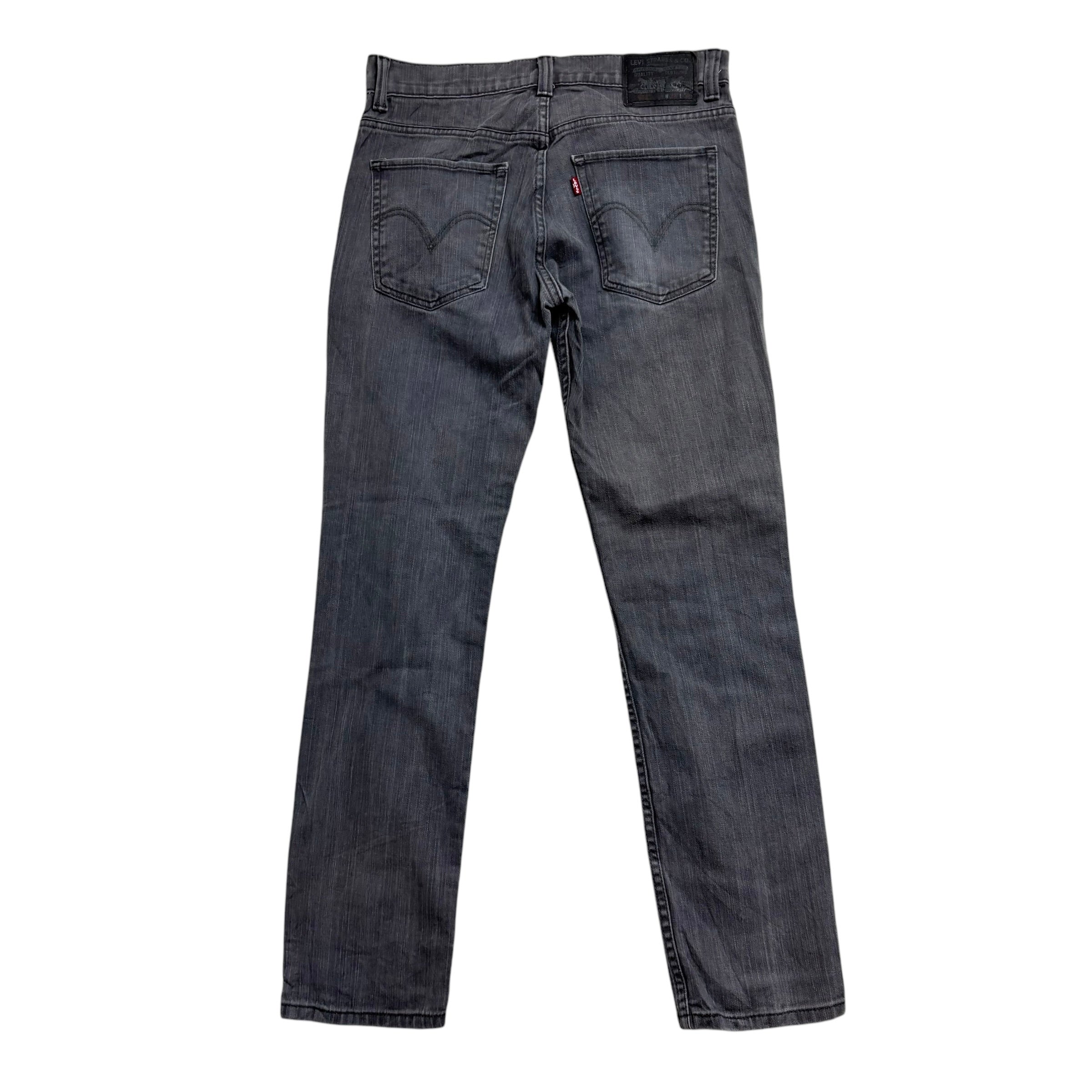 Levis 511 Jeans W32 L32 Mens Grey Slim Fit Stretch Vintage Denim (E)