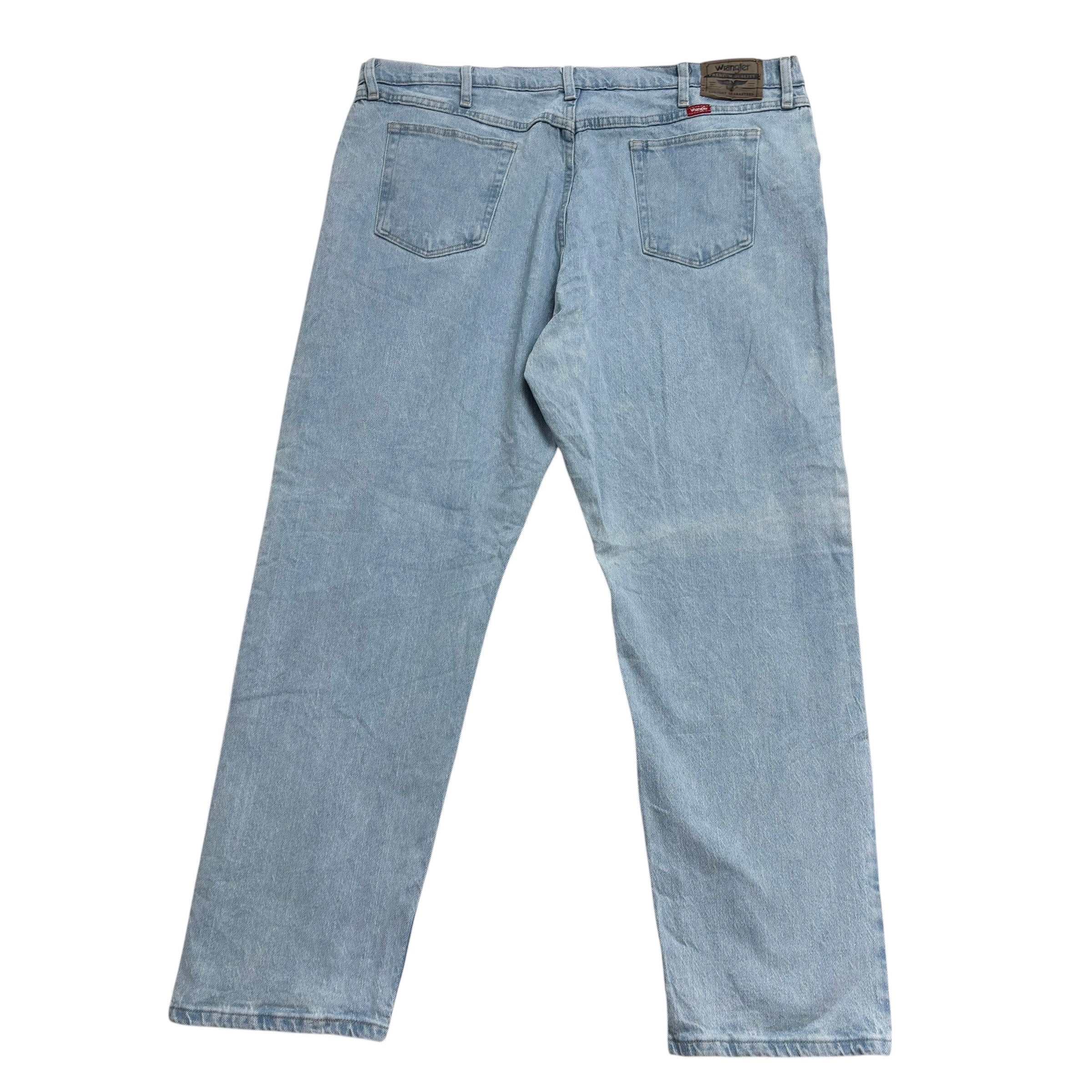 Wrangler Jeans W40 L32 Mens Light Blue Relaxed Straight Fit Stretch Denim