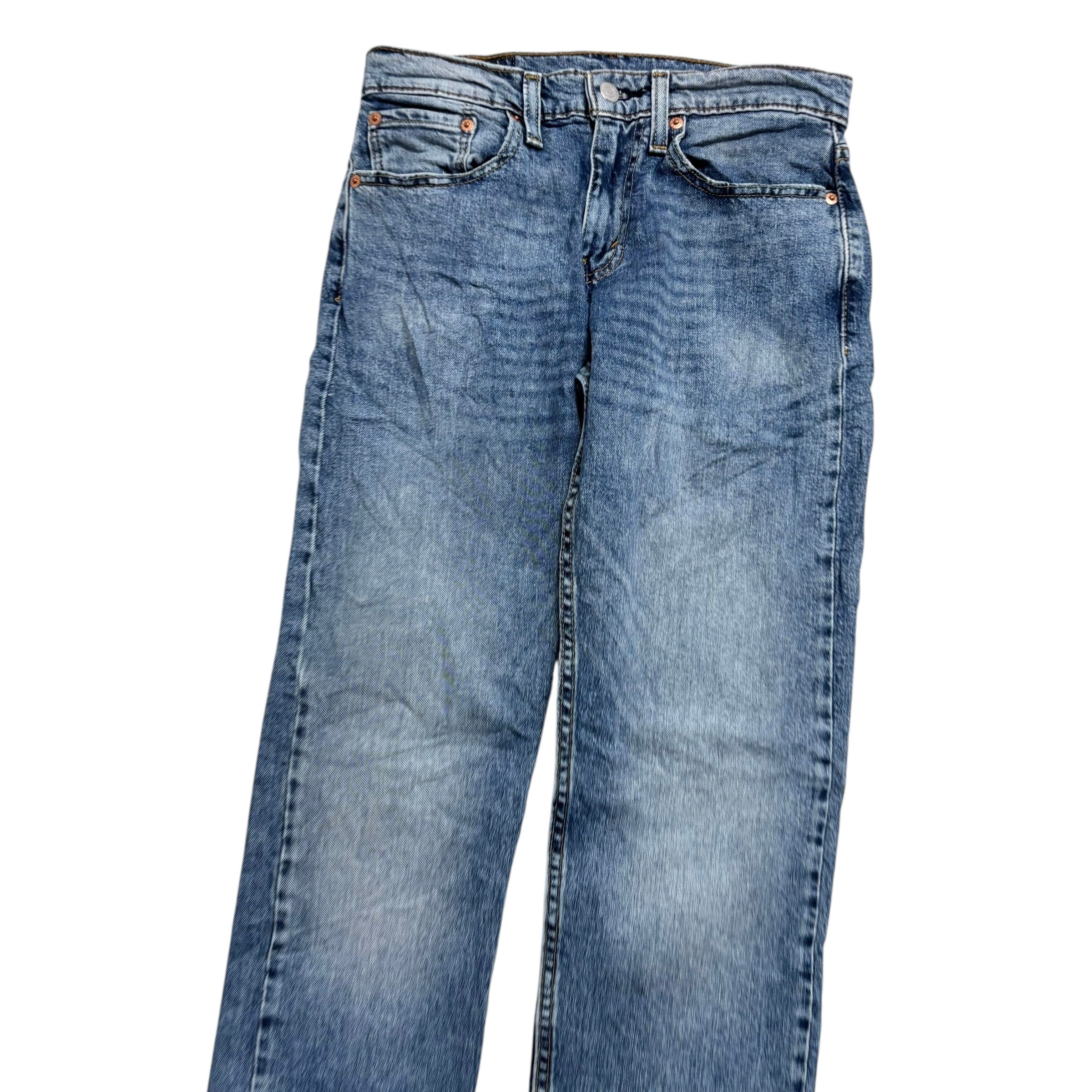 Levis 502 Jeans W28 L31 Mens Mid Blue Regular Tapered Fit Stretch Denim (E)
