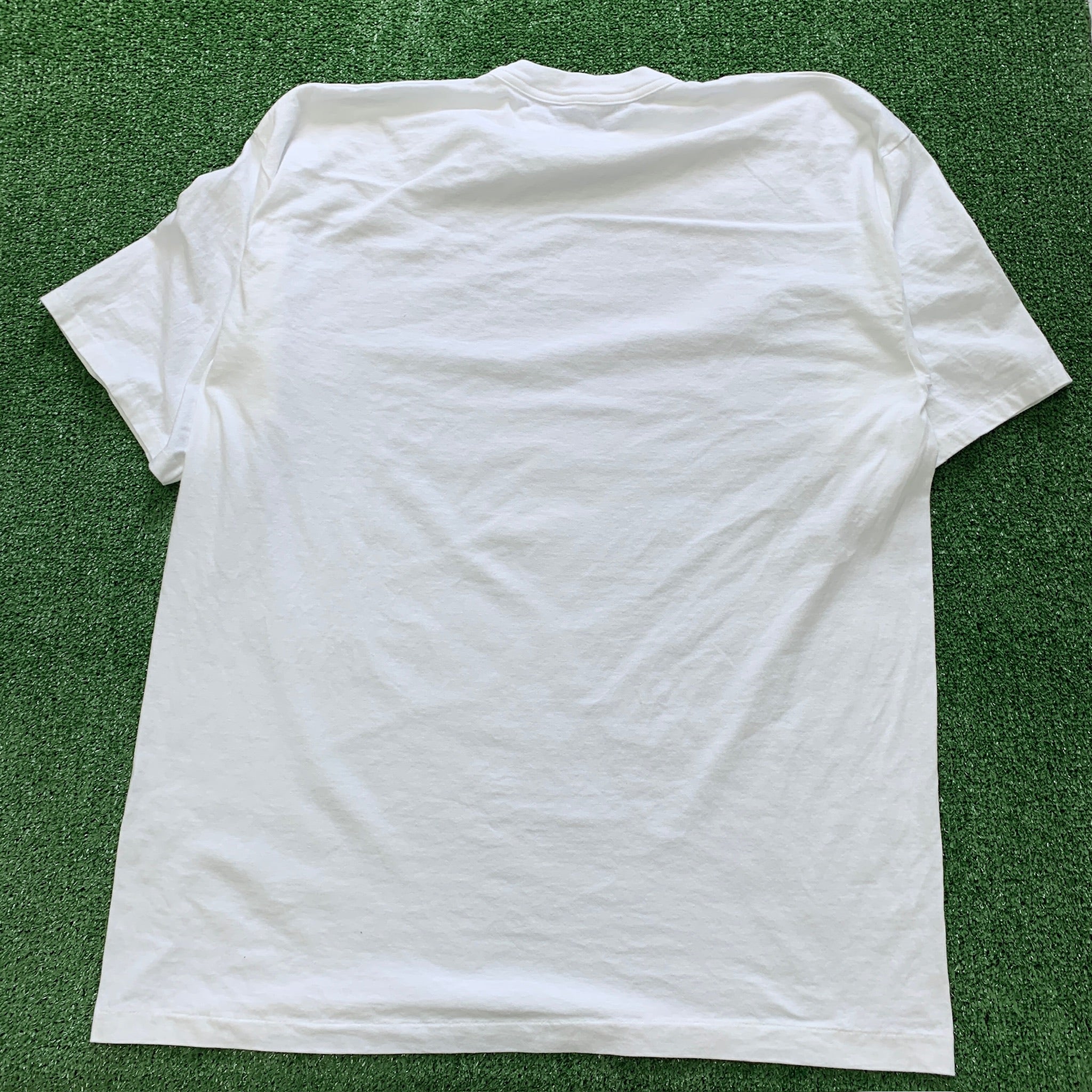 Vintage T Shirt Mens XXL White Single Stitch Plain Blank 90s