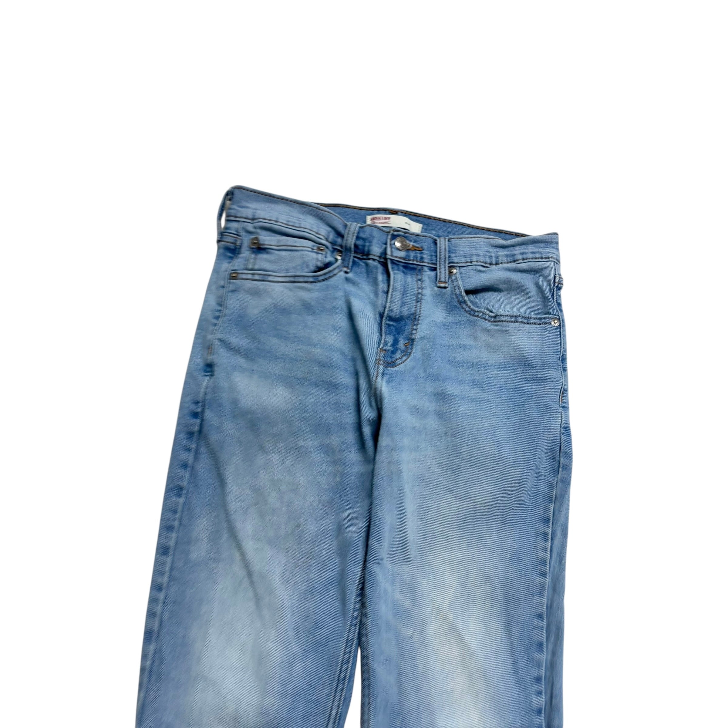 Levis Signature Jeans W32 L32 Mens Light Blue Slim Fit Stretch Denim (F)