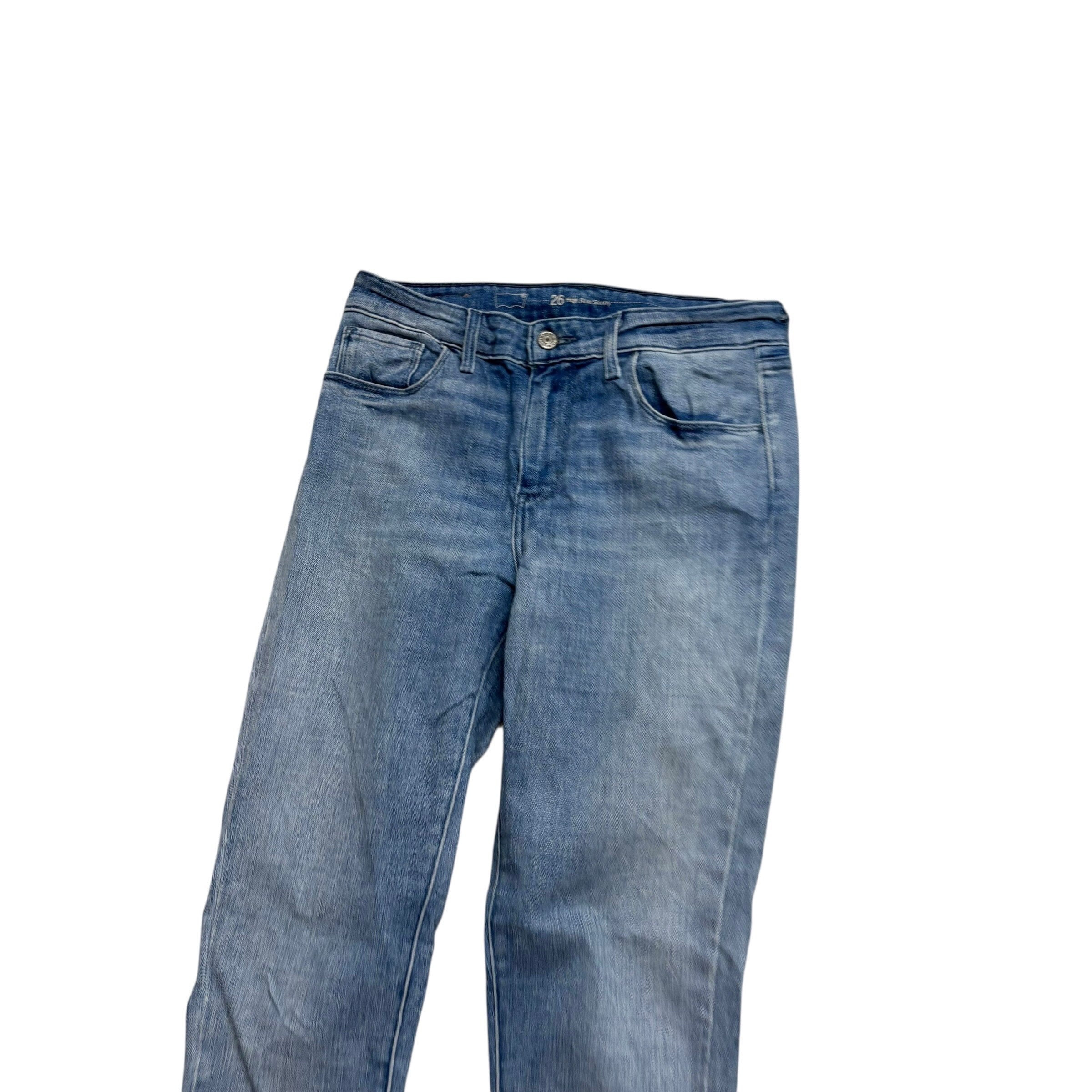 Levis Jeans W26 L32 Womens High Rise Skinny Blue Stretch Denim