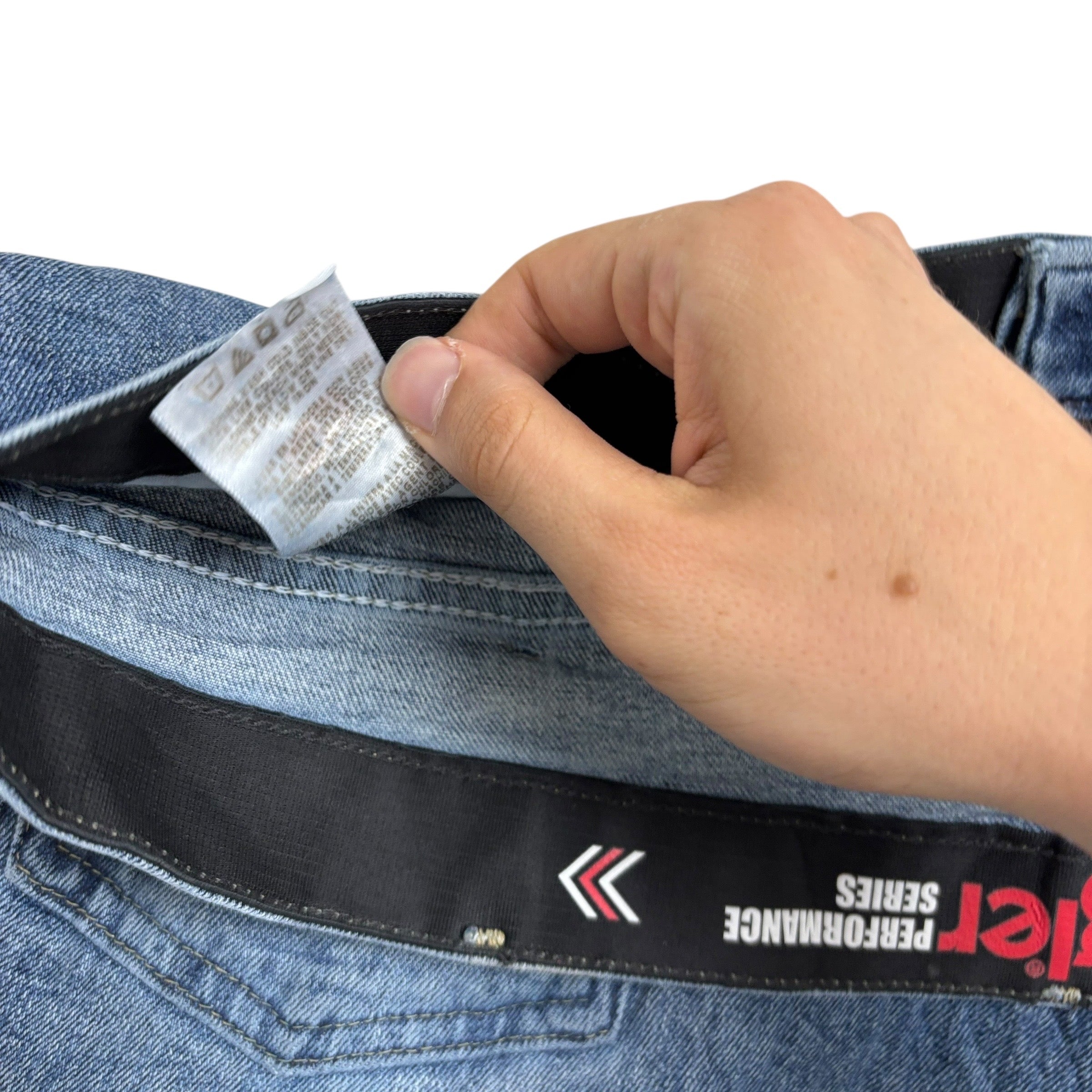 Wrangler Jeans W42 L30 Mens Mid Blue Relaxed Straight Fit Stretch Denim (E)