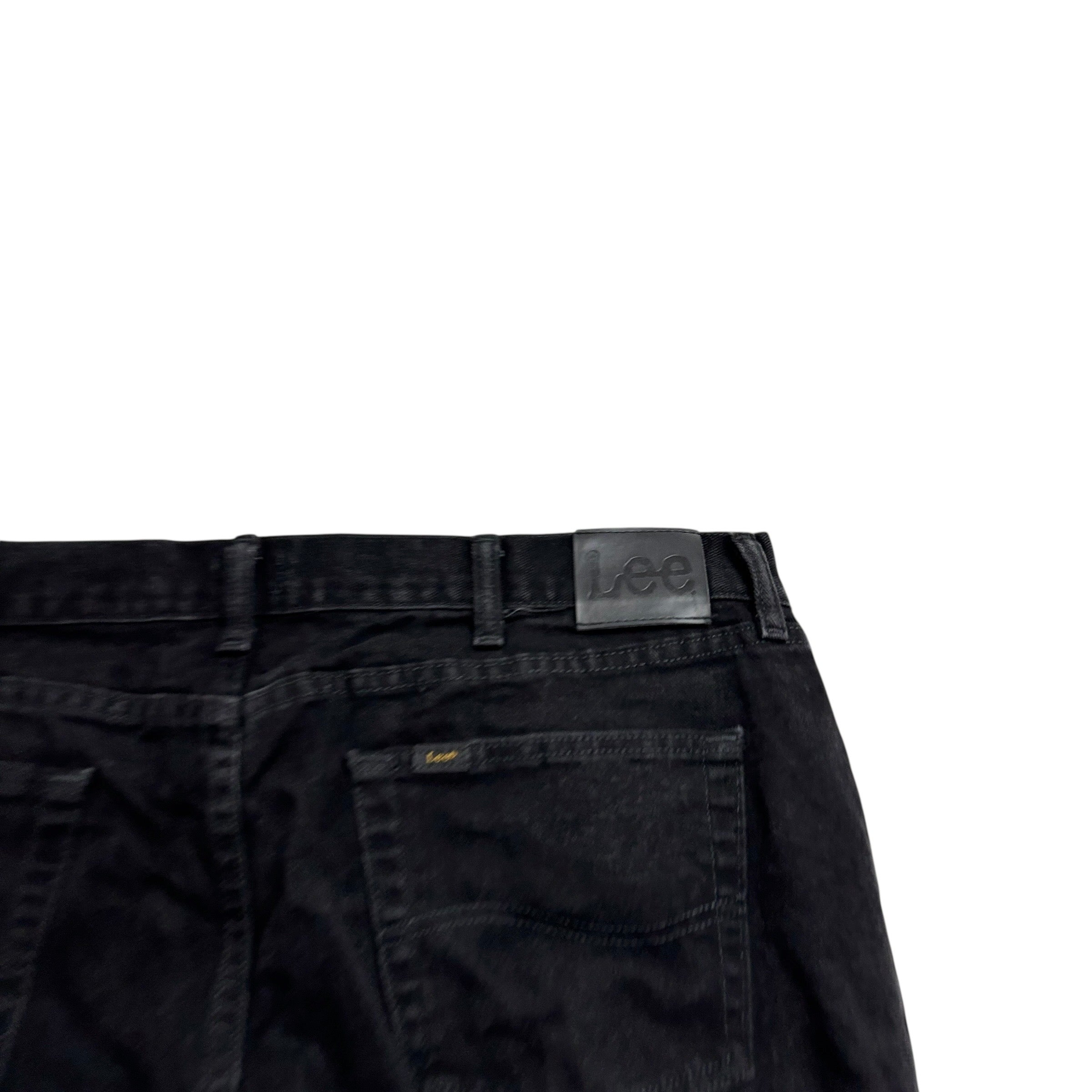 Lee Jeans W40 L30 Mens Regular Straight Fit Black Denim (E)