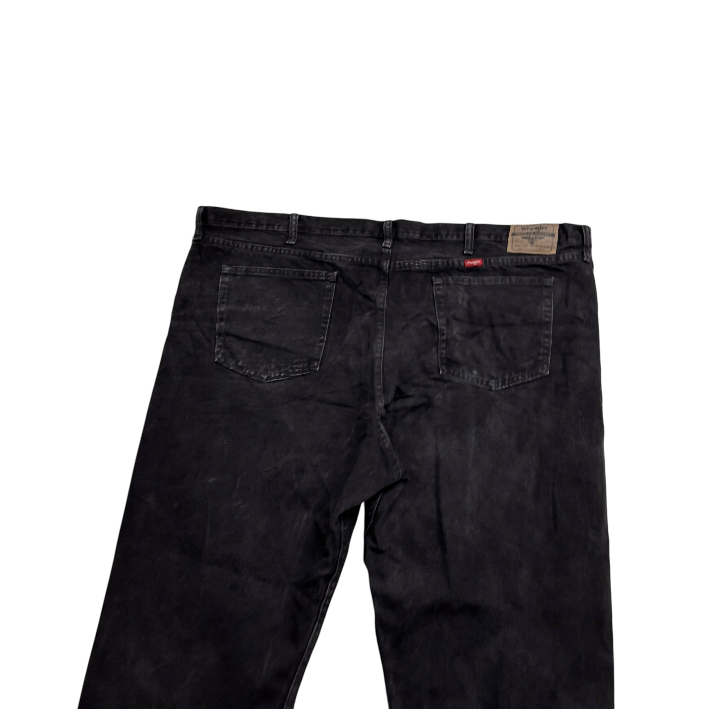 Wrangler Jeans W50 L30 Mens Black Relaxed Straight Fit Baggy Denim (E)