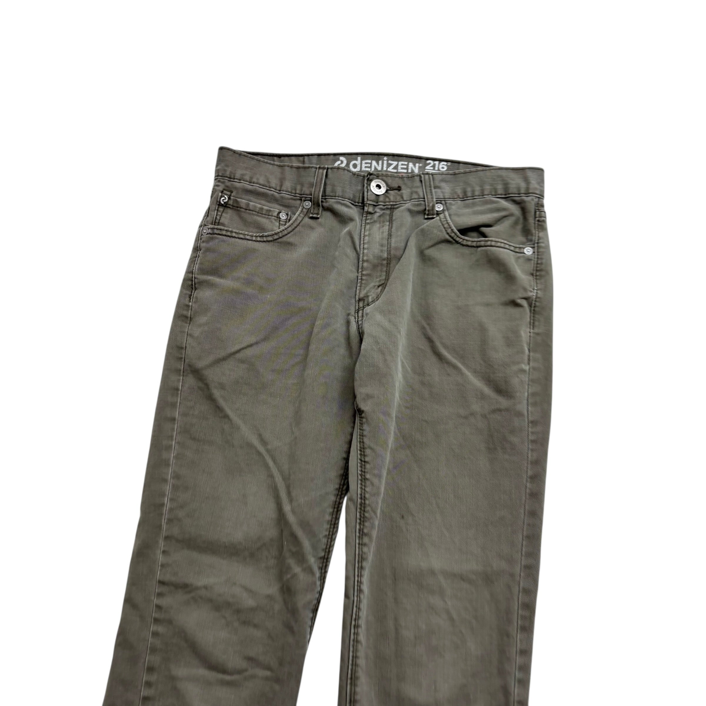 Levis Denizen Jeans W32 L32 Mens Green Skinny Fit Vintage Denim
