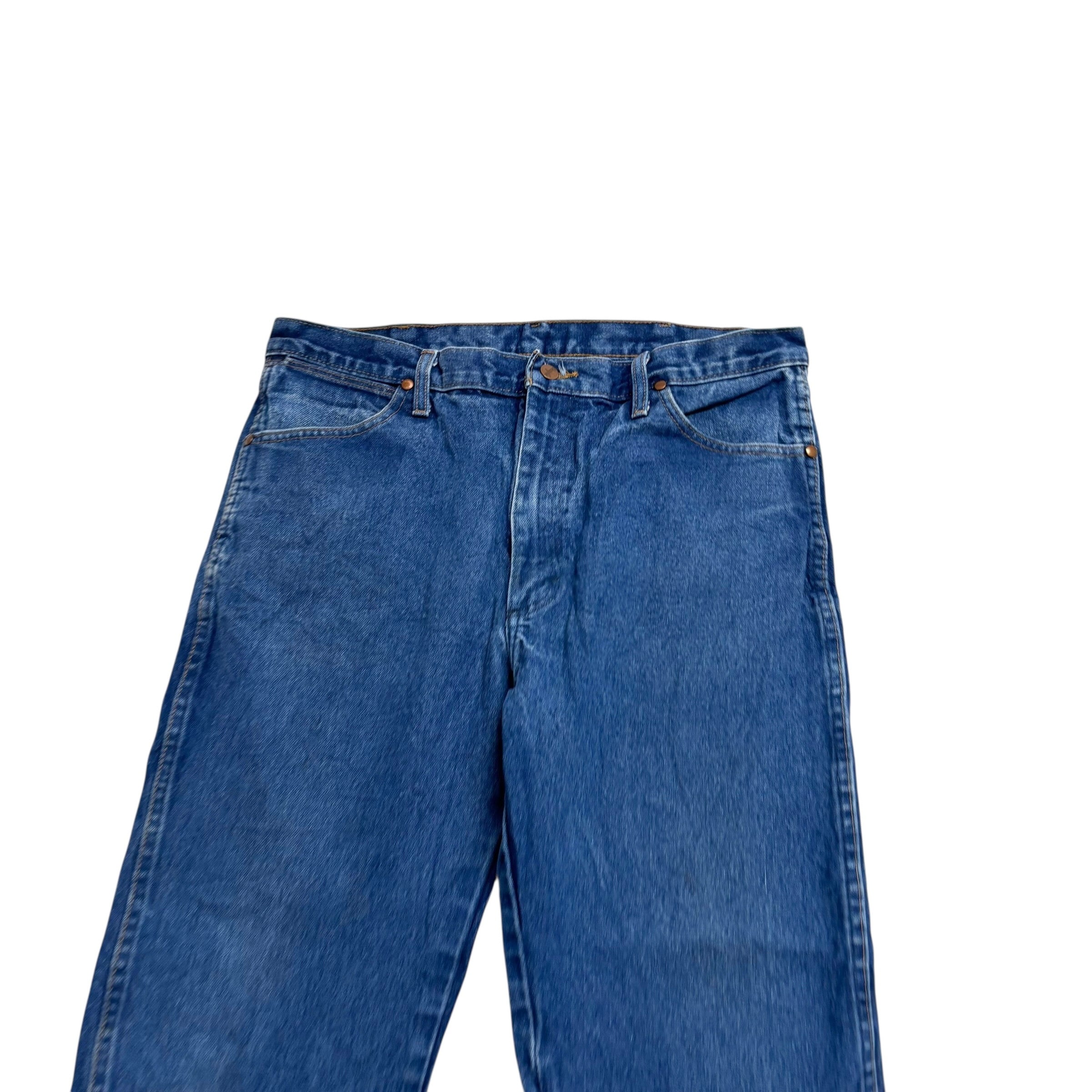 Wrangler Jeans Cowboy Cut W36 L31 Mens Mid Blue 13MWZ Original Fit Denim