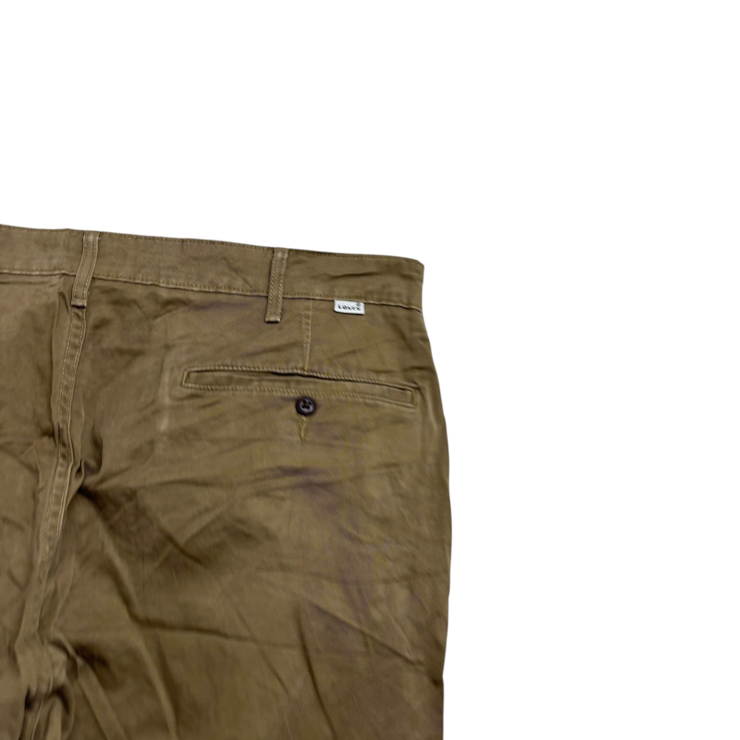 Levis Chino Trousers W36 L31 Mens Olive Green Regular Tapered Stretch