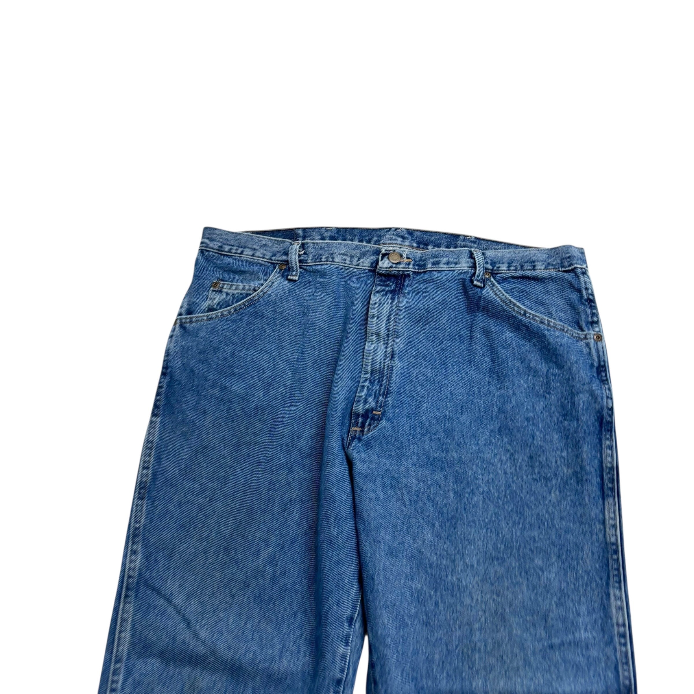 Wrangler Jeans W40 L30 Mens Mid Blue Regular Straight Fit Vintage Denim