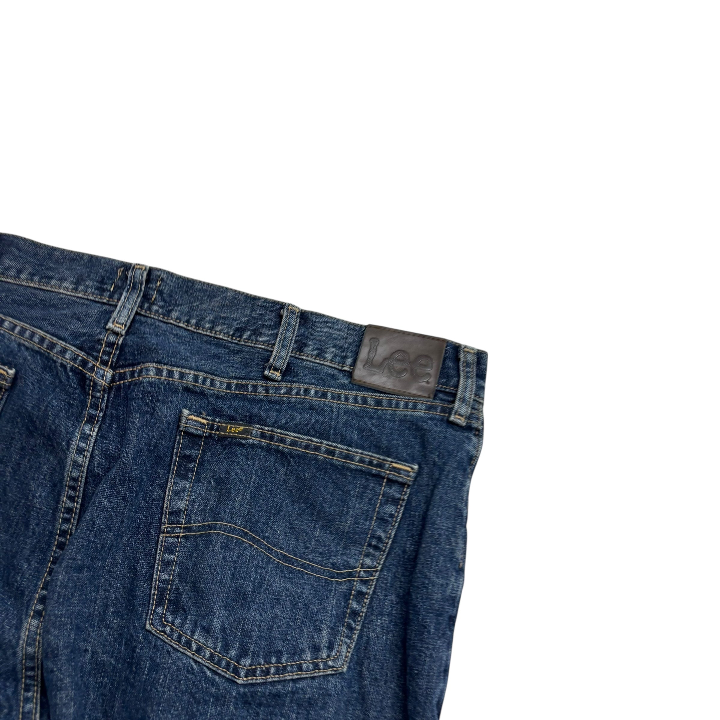 Lee Jeans W40 L27 Mens Dark Blue Baggy Relaxed Straight Fit Denim