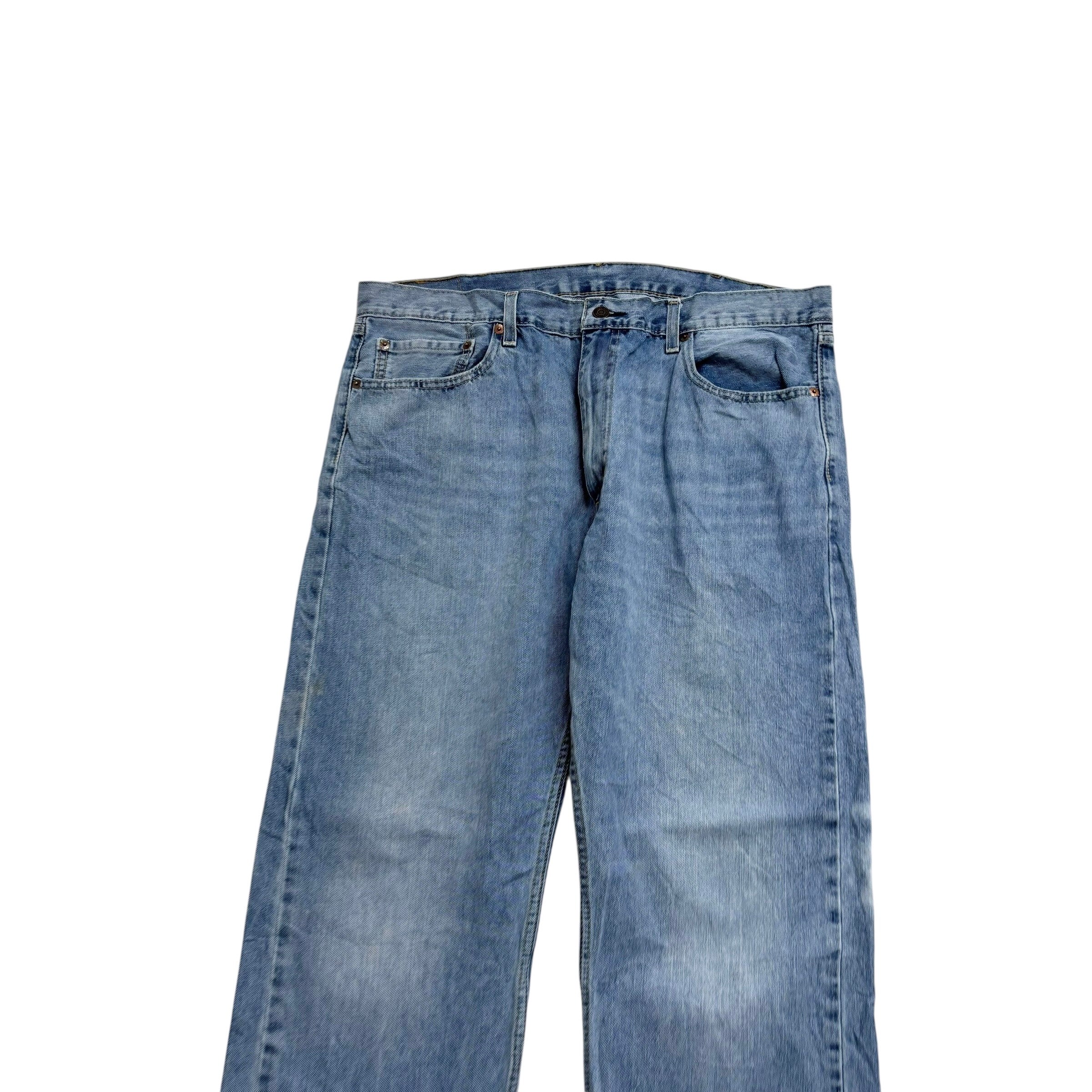 Levis 505 Jeans W38 L29 Mens Light Blue Regular Straight Fit Denim