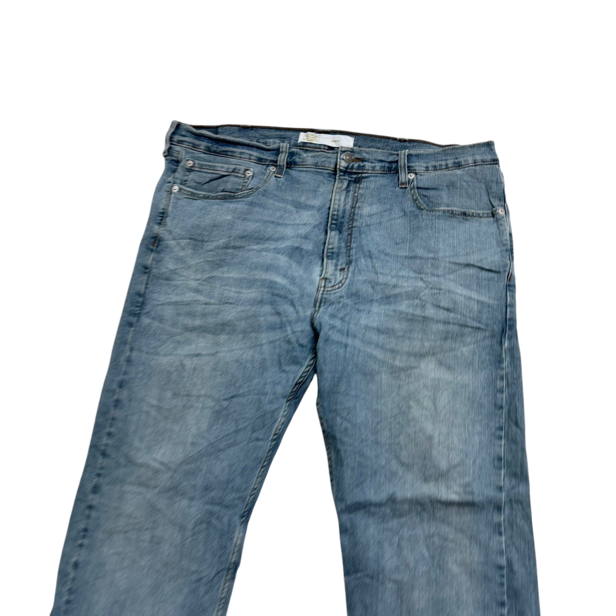 Levis Signature Jeans W40 L30 Mens Mid Blue Regular Straight Fit Stretch Denim