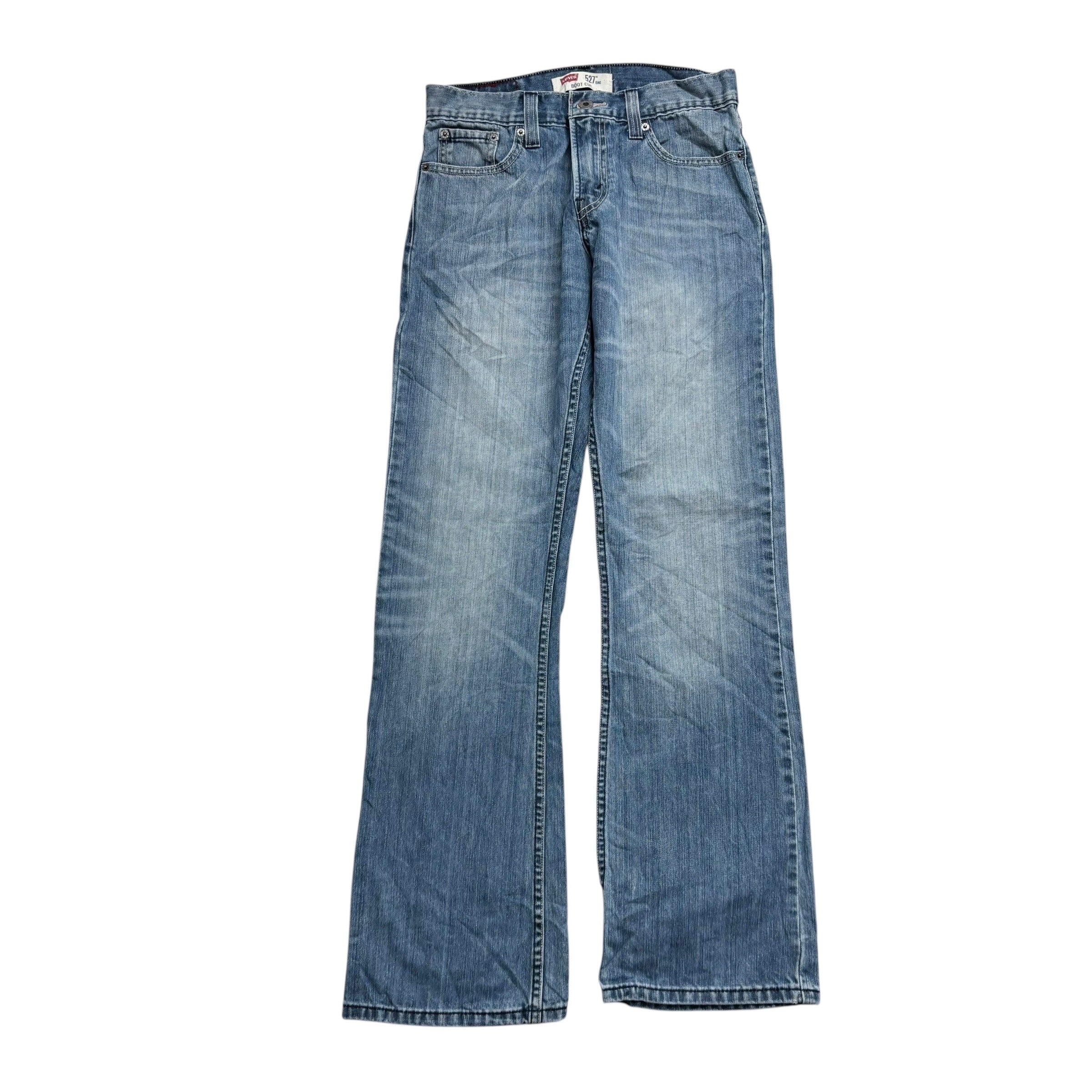 Levis 527 Jeans W29 L32 Mens Mid Blue Regular Bootcut Fit Vintage Denim (E)