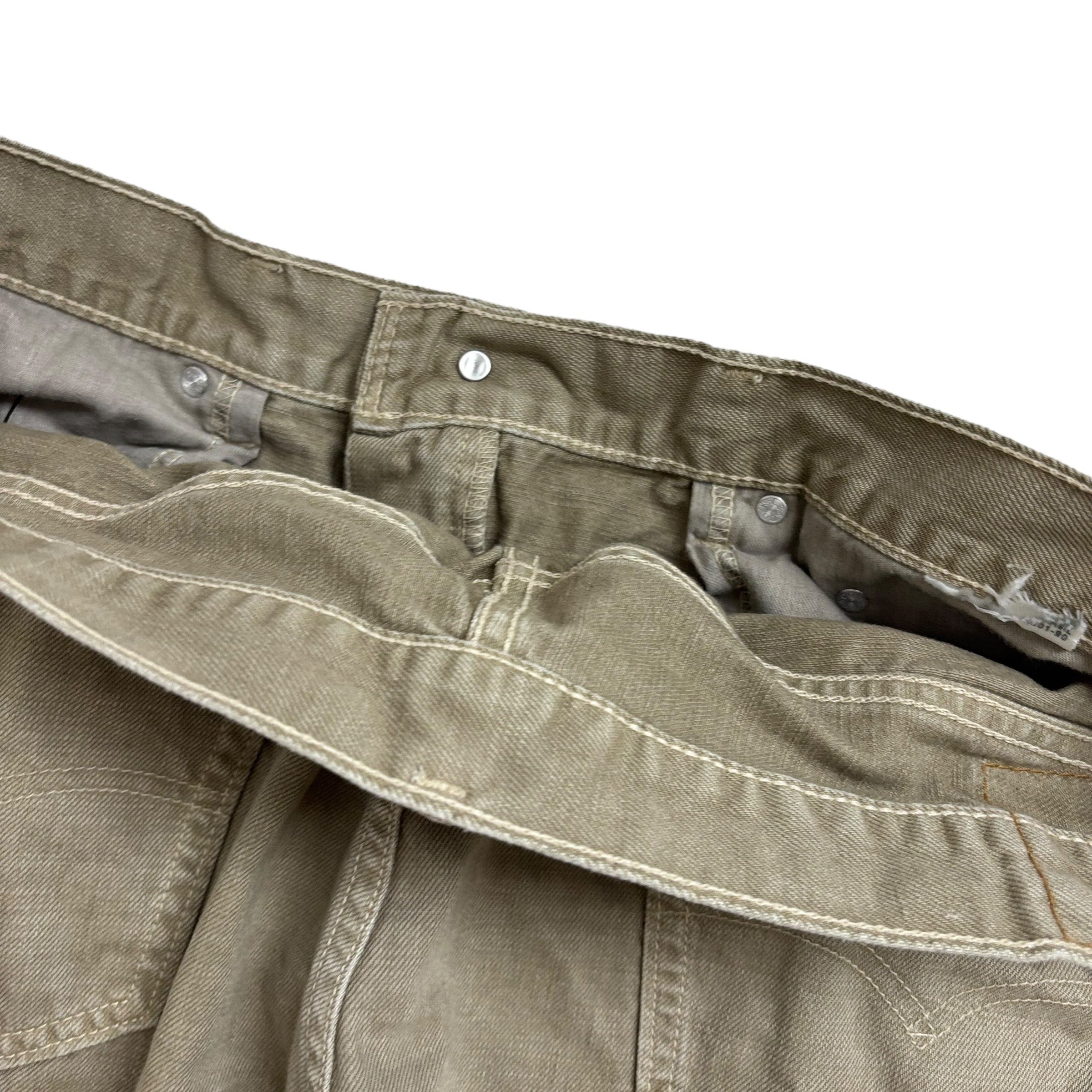 Levis 505 Jeans W36 L32 Mens Green Regular Straight Fit Vintage Denim (E)