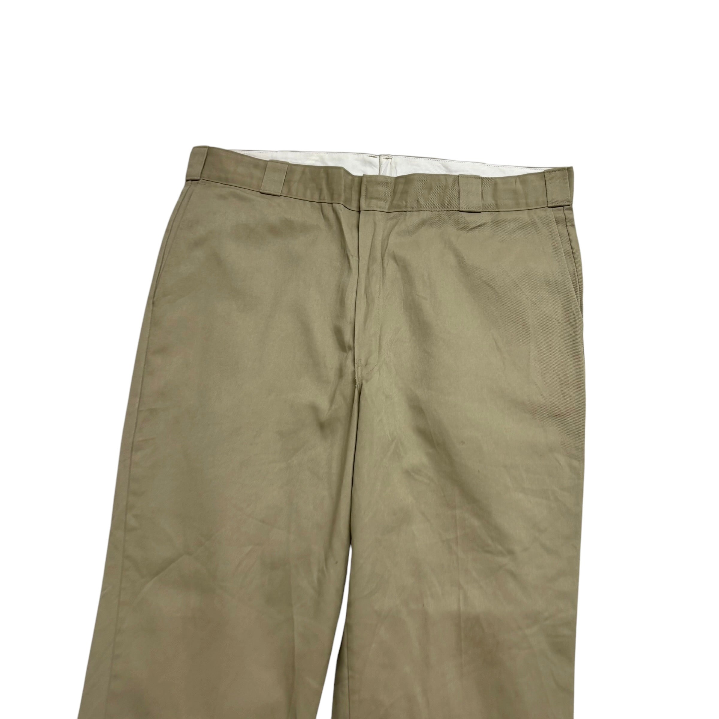 Dickies 874 Trousers W40 L30 Mens Beige Khaki Pants Original Made In USA Vintage