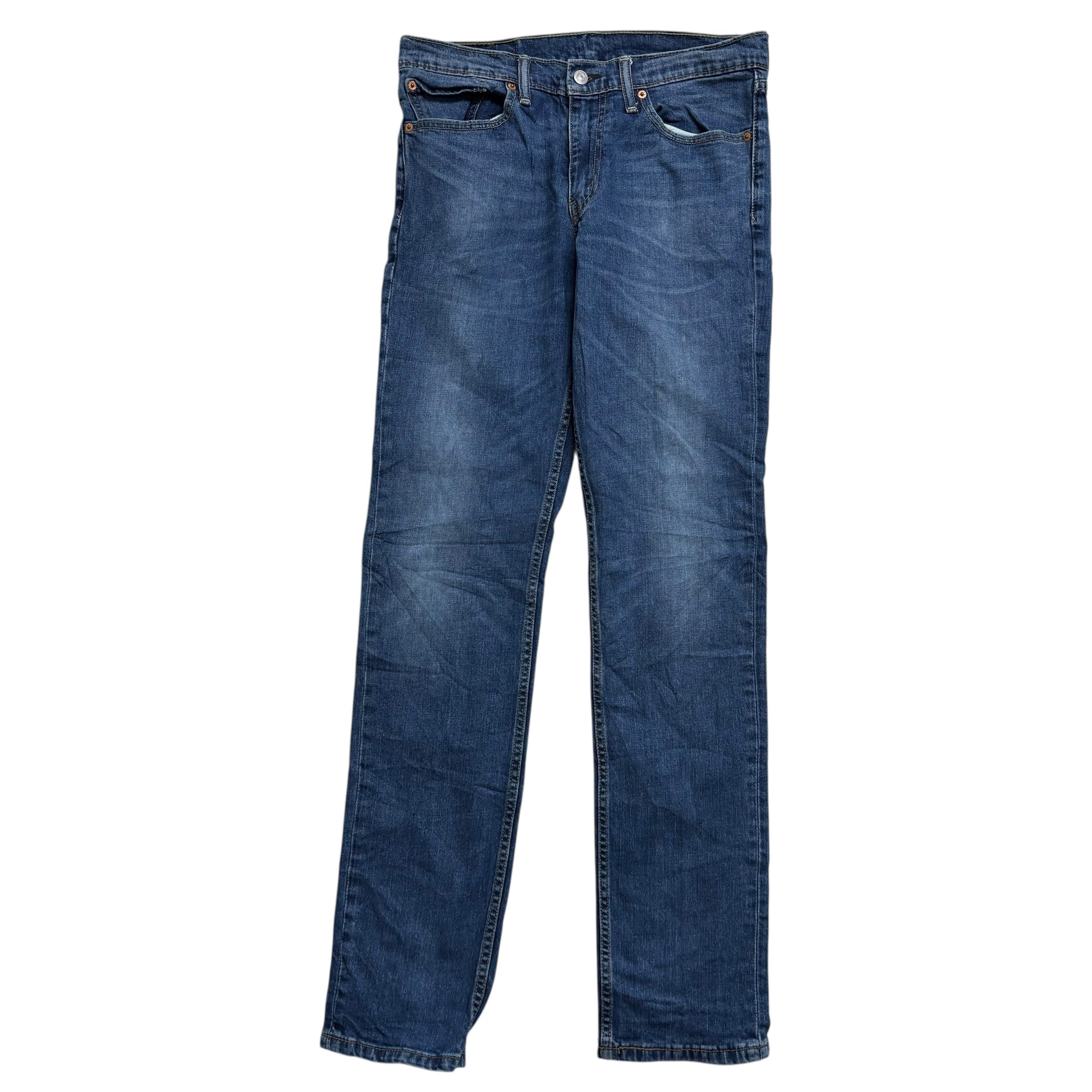 Levis 511 Jeans W32 L34 Mens Mid Blue Slim Fit Stretch Denim (E)