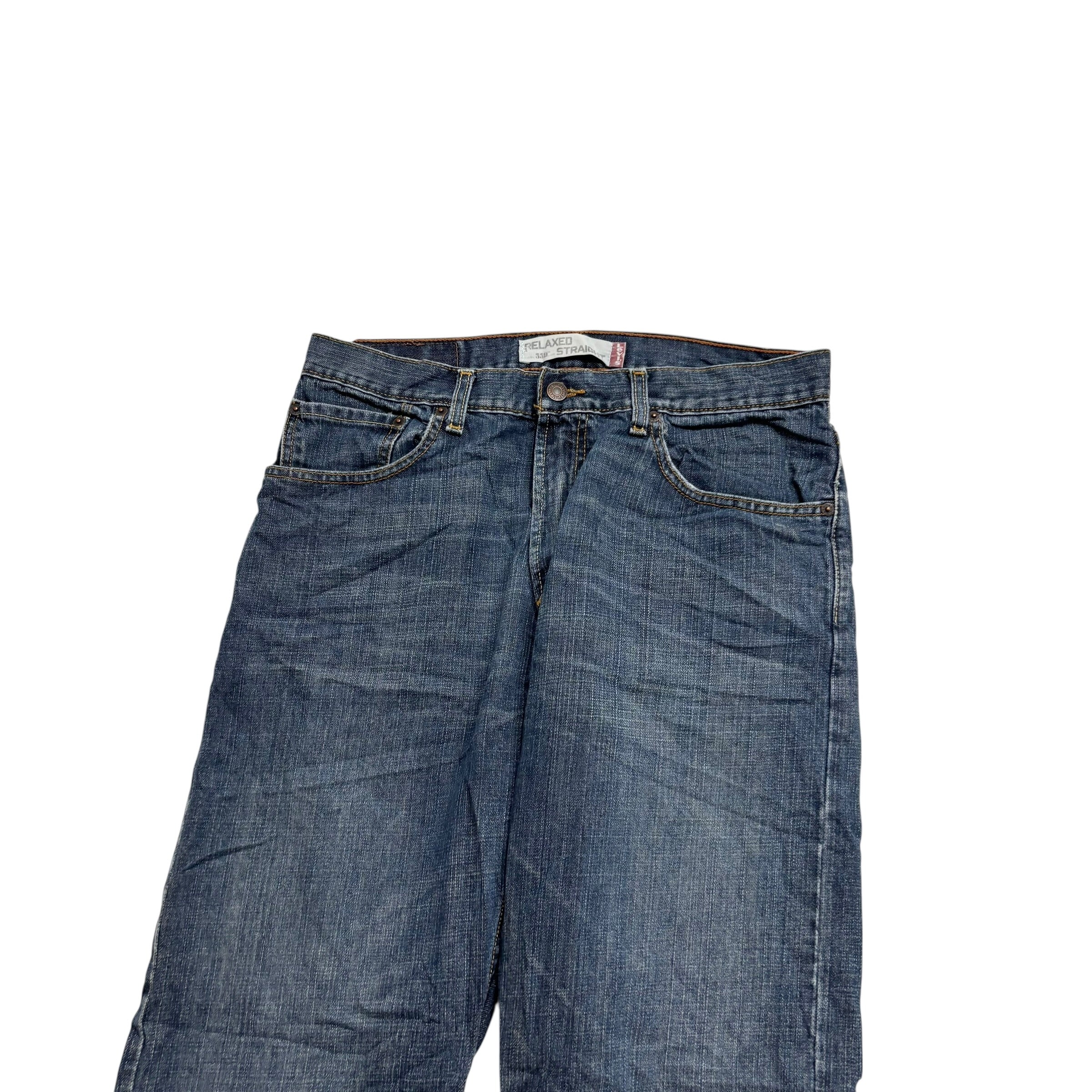 Levis 559 Jeans W32 L30 Mens Dark Blue Baggy Relaxed Straight Fit Vintage (E)