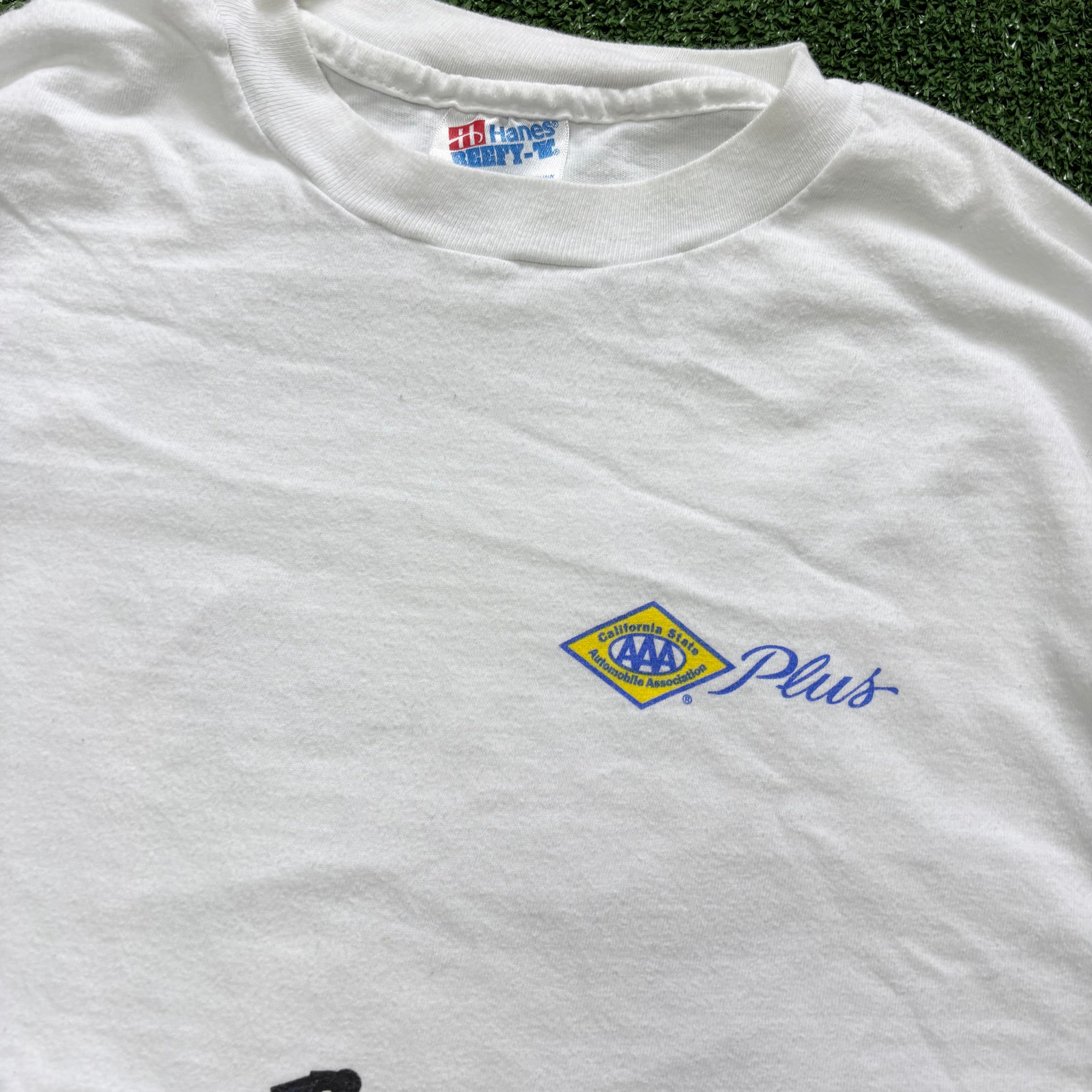 Vintage T Shirt Mens XL White Single Stitch Graphic Print 90s USA