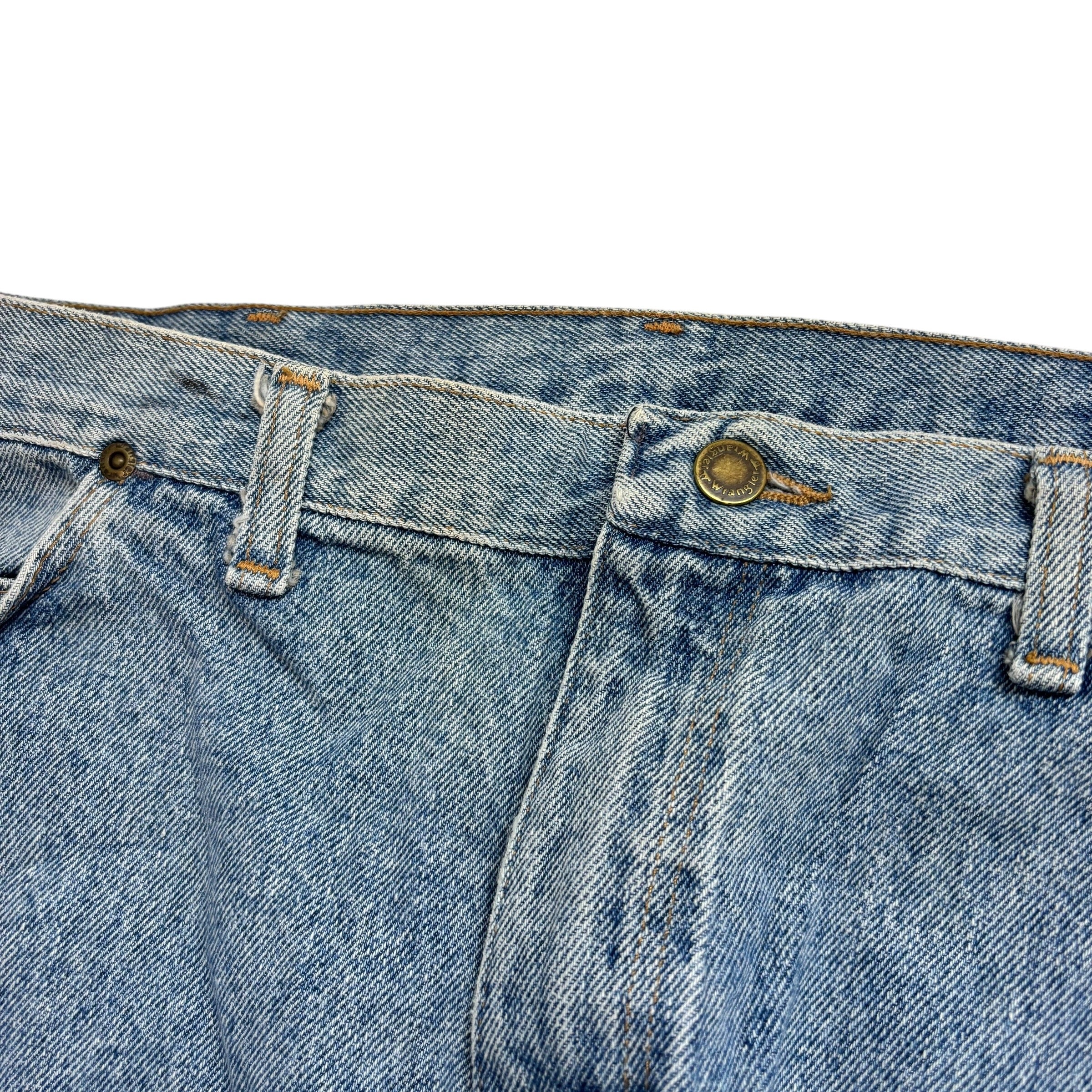 Wrangler Jeans W40 L30 Mens Light Blue Relaxed Taper Fit USA Made Vintage