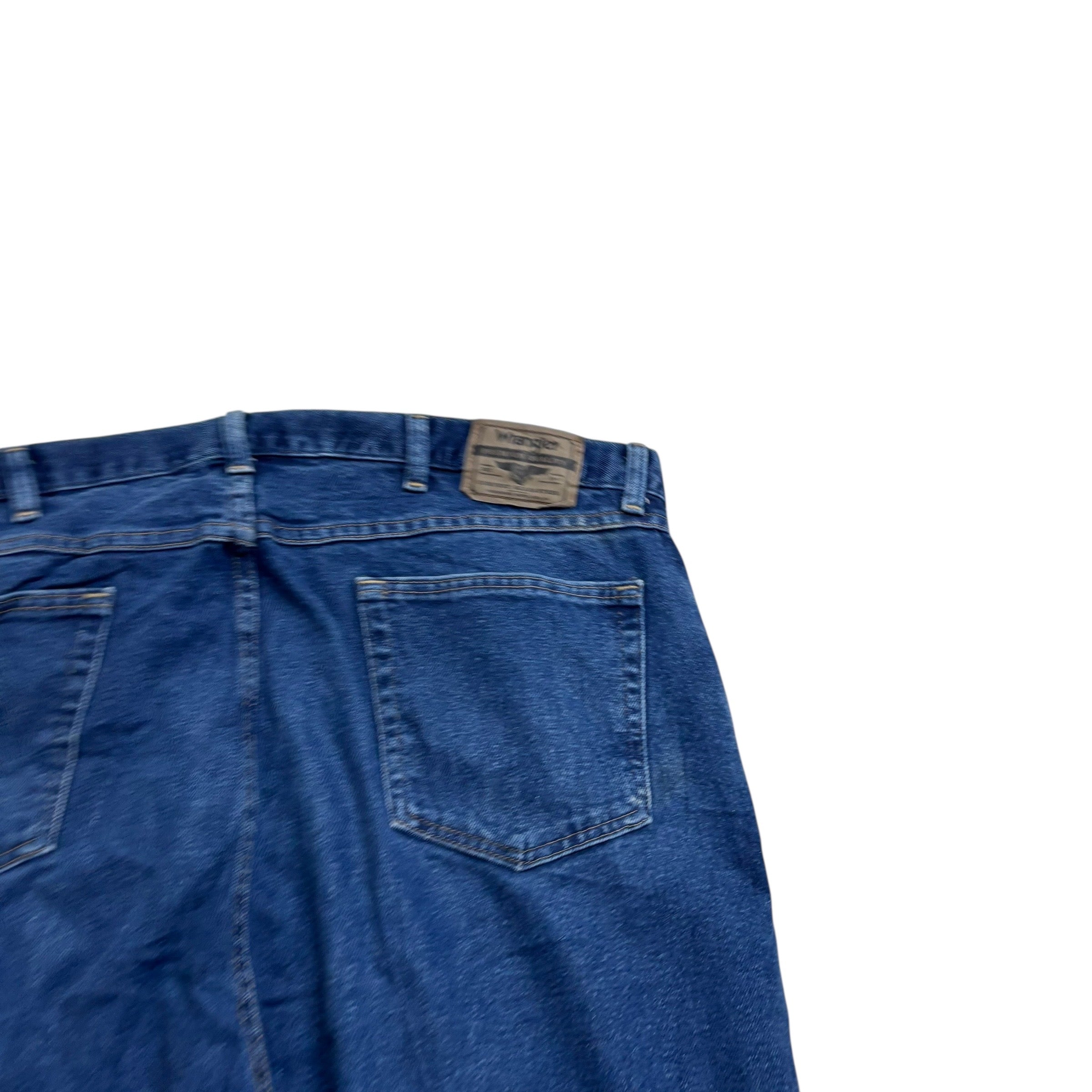 Wrangler Jeans W42 L32 Mens Mid Blue Regular Straight Fit Denim