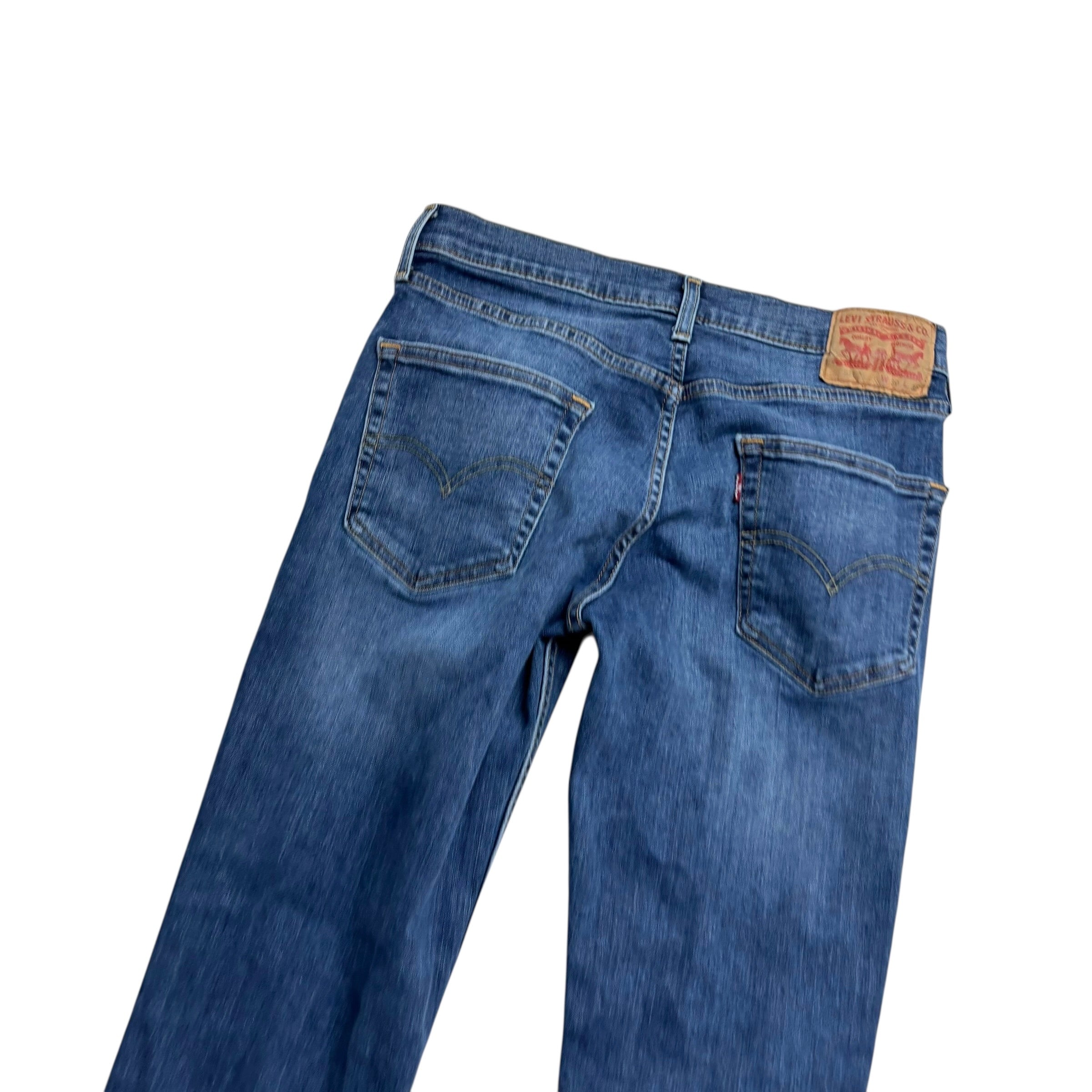 Levis 511 Jeans W30 L32 Mens Mid Blue Slim Fit Stretch Denim (E)
