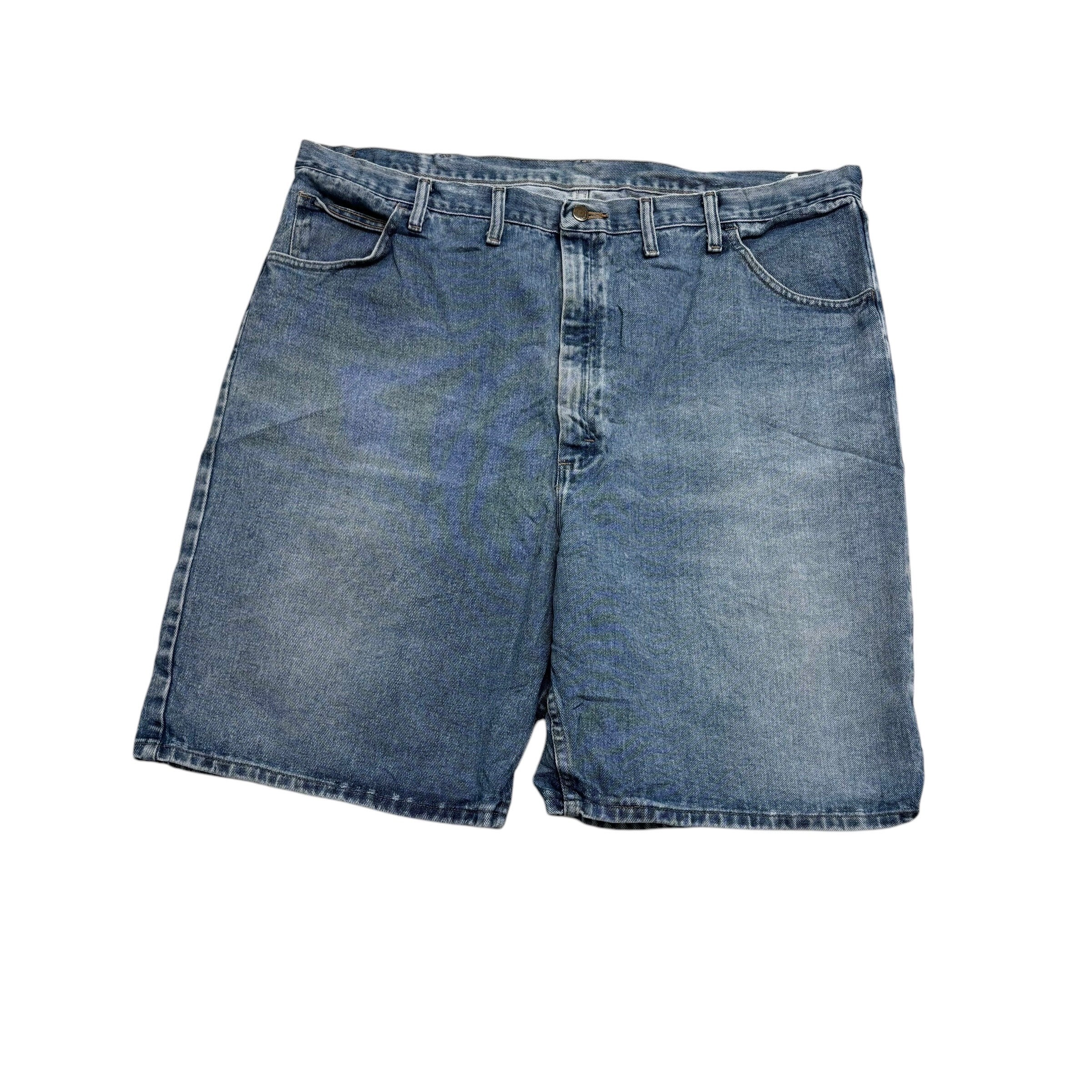 Wrangler Baggy Jorts W44 Mens Denim Shorts Light Blue Relaxed Fit