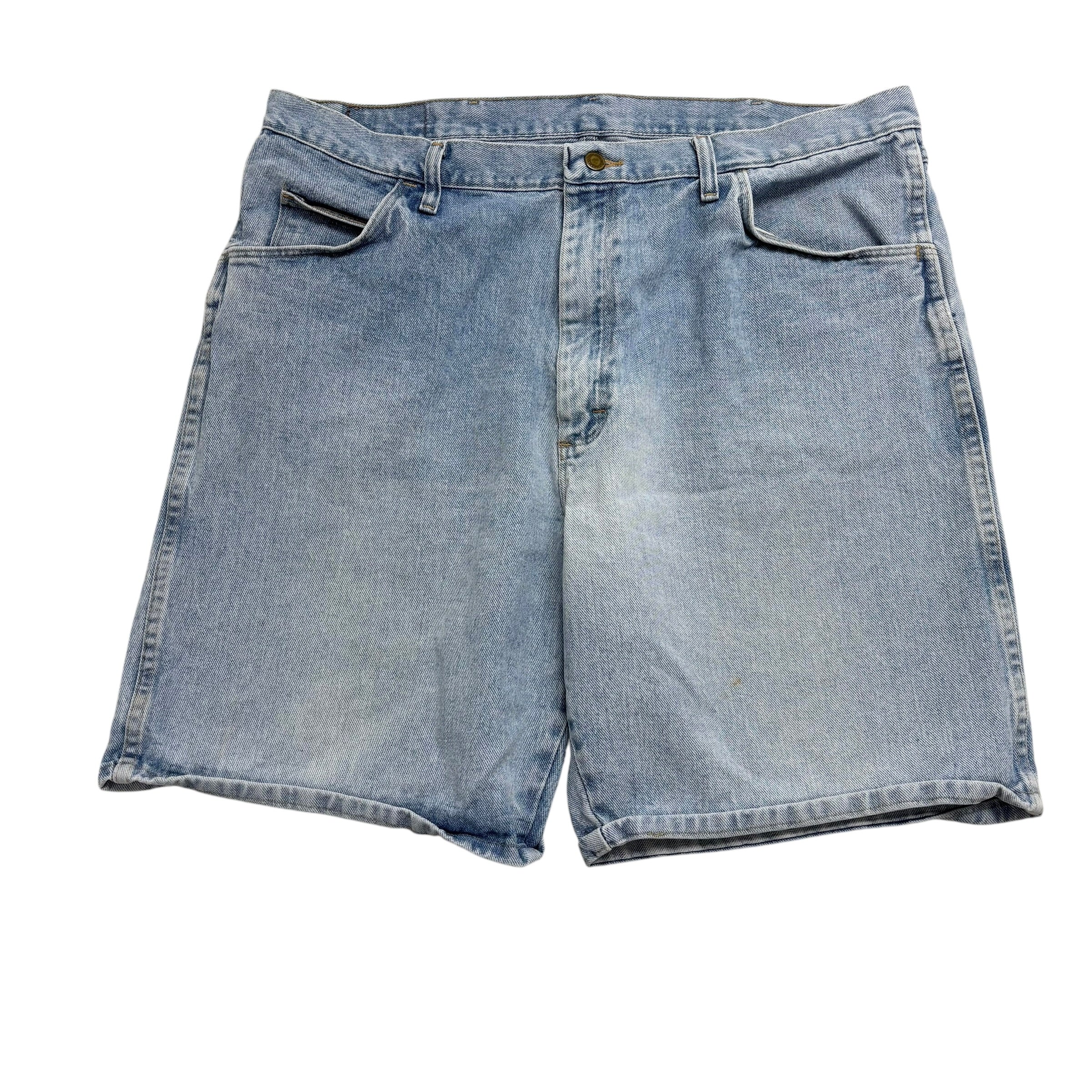 Vintage Wrangler Baggy Jorts W40 Mens Denim Shorts Light Blue Relaxed Fit