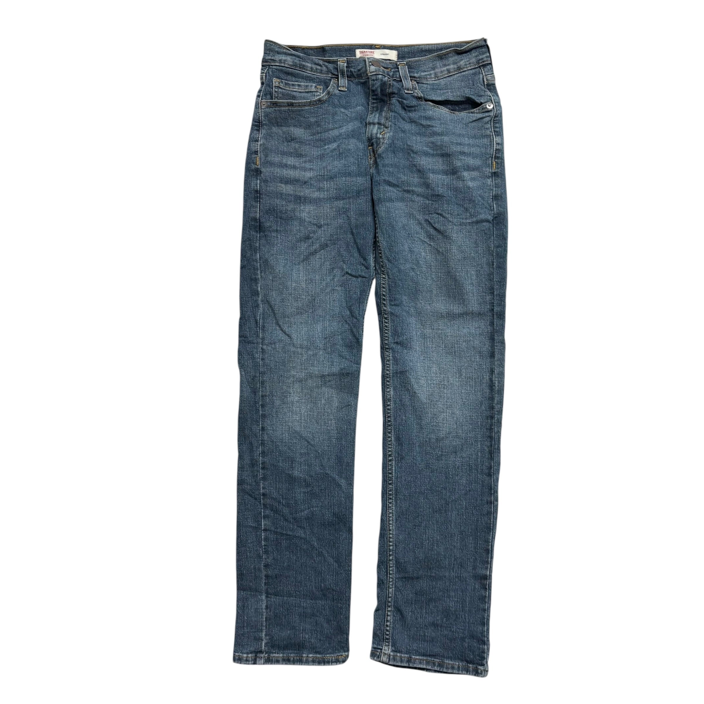 Levis Signature Jeans W29 L30 Mens Blue Slim Straight Fit Stretch Denim
