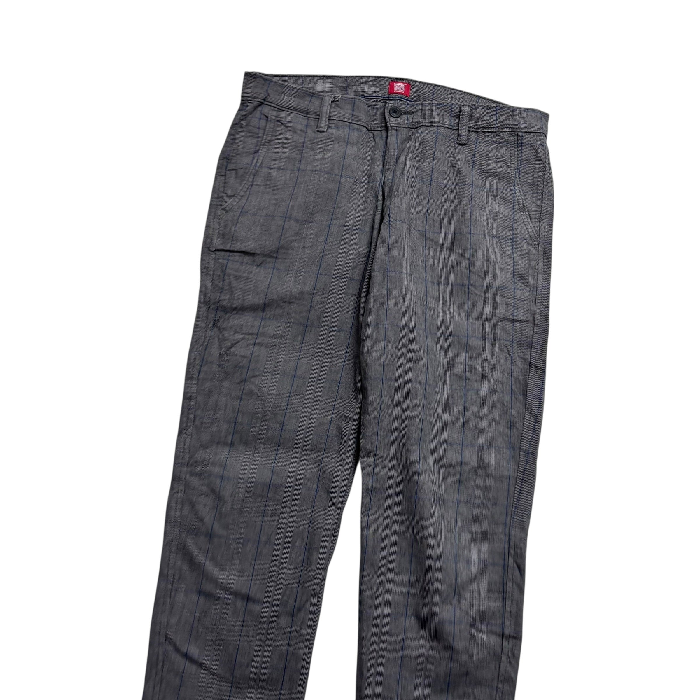 Levis XX Chino Trousers W32 L32 Mens Grey Standard Tapered Fit Stretch Pants (E)