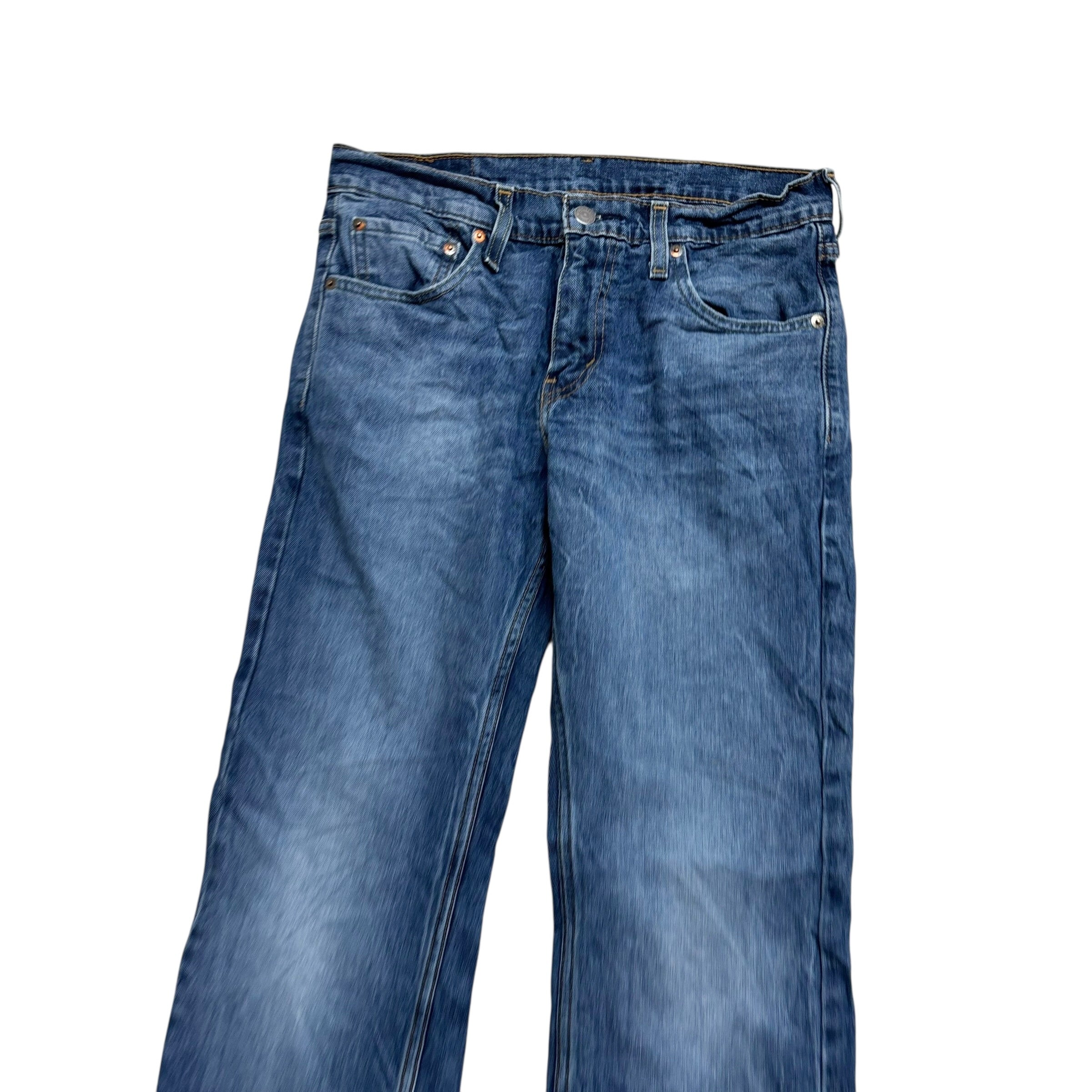 Levis 527 Jeans W30 L30 Mens Mid Blue Slim Bootcut Fit Stretch Denim (E)