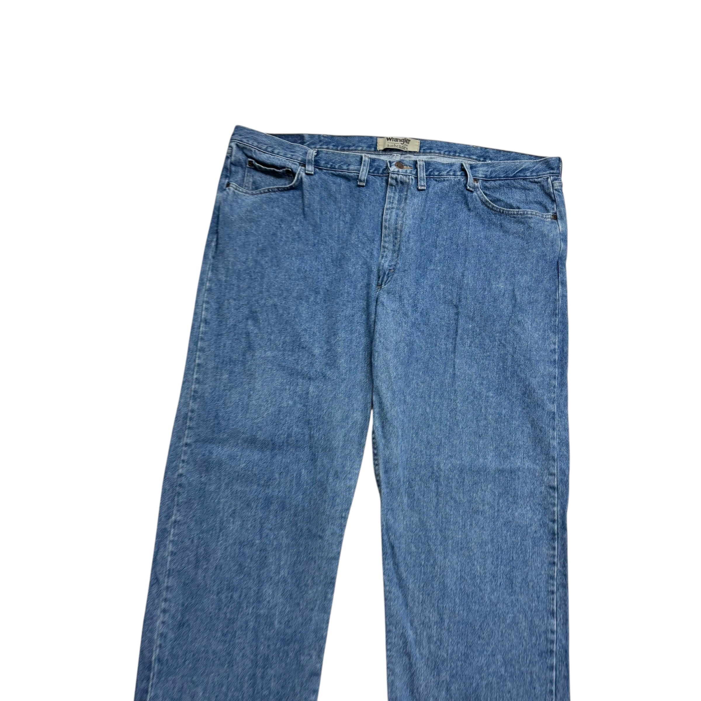 Wrangler Jeans W48 L32 Mens Mid Blue Baggy Relaxed Straight Fit Denim
