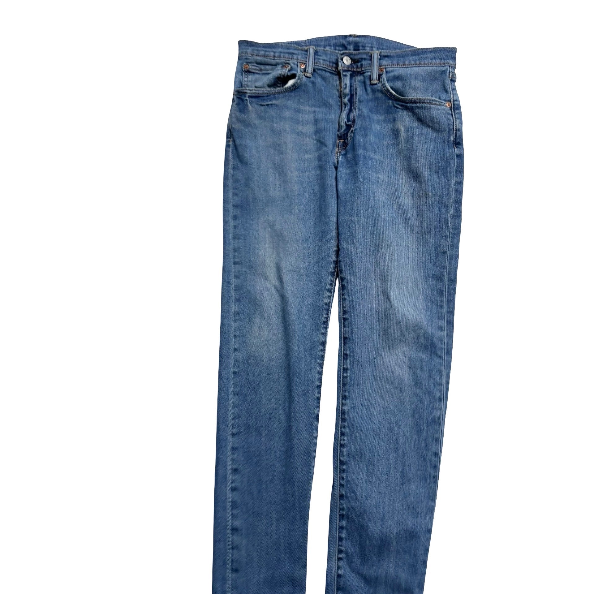 Levis 512 Jeans W31 L34 Mens Mid Blue Slim Tapered Fit Stretch Denim