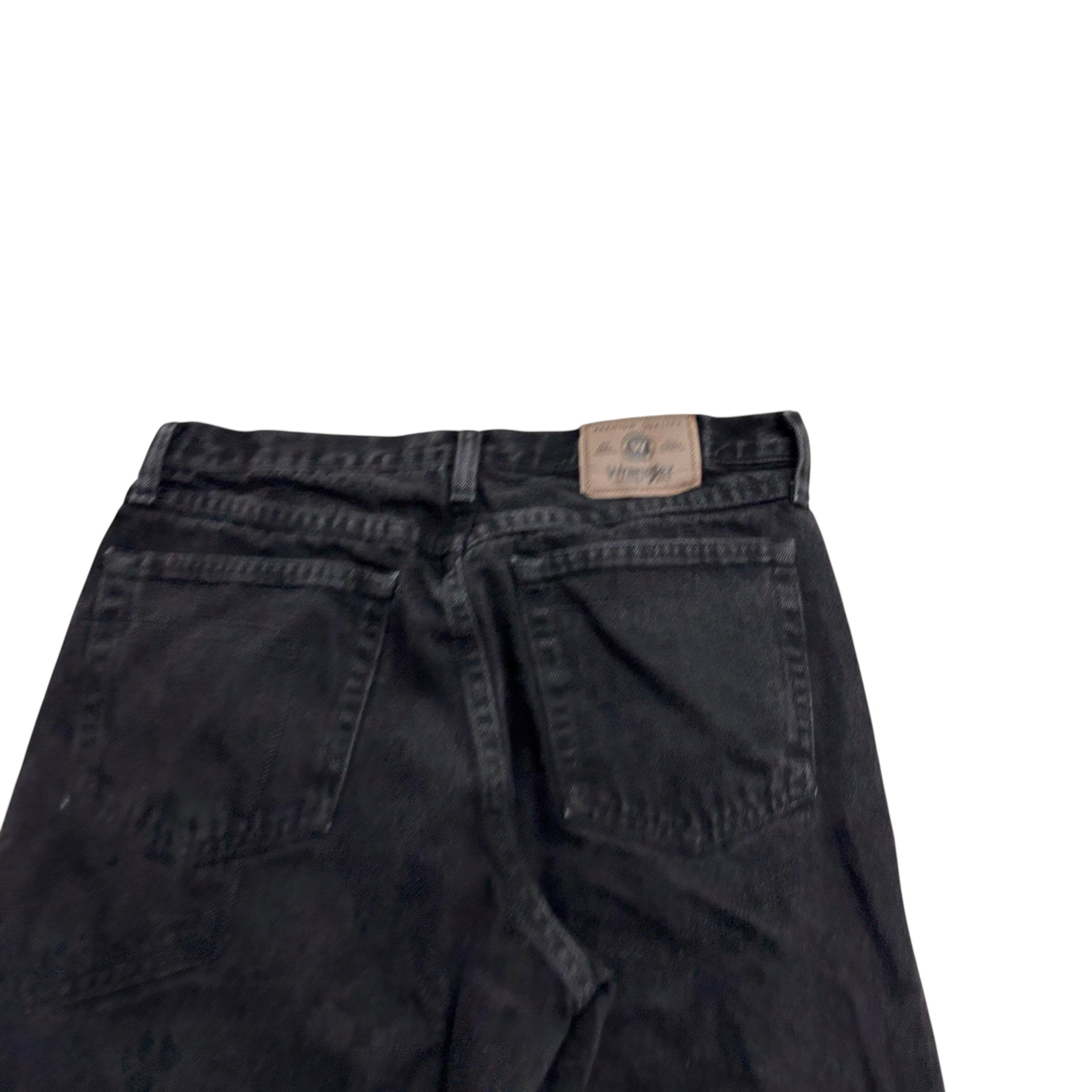 Wrangler Jeans W32 L30 Mens Black Relaxed Straight Fit Baggy Denim (E)