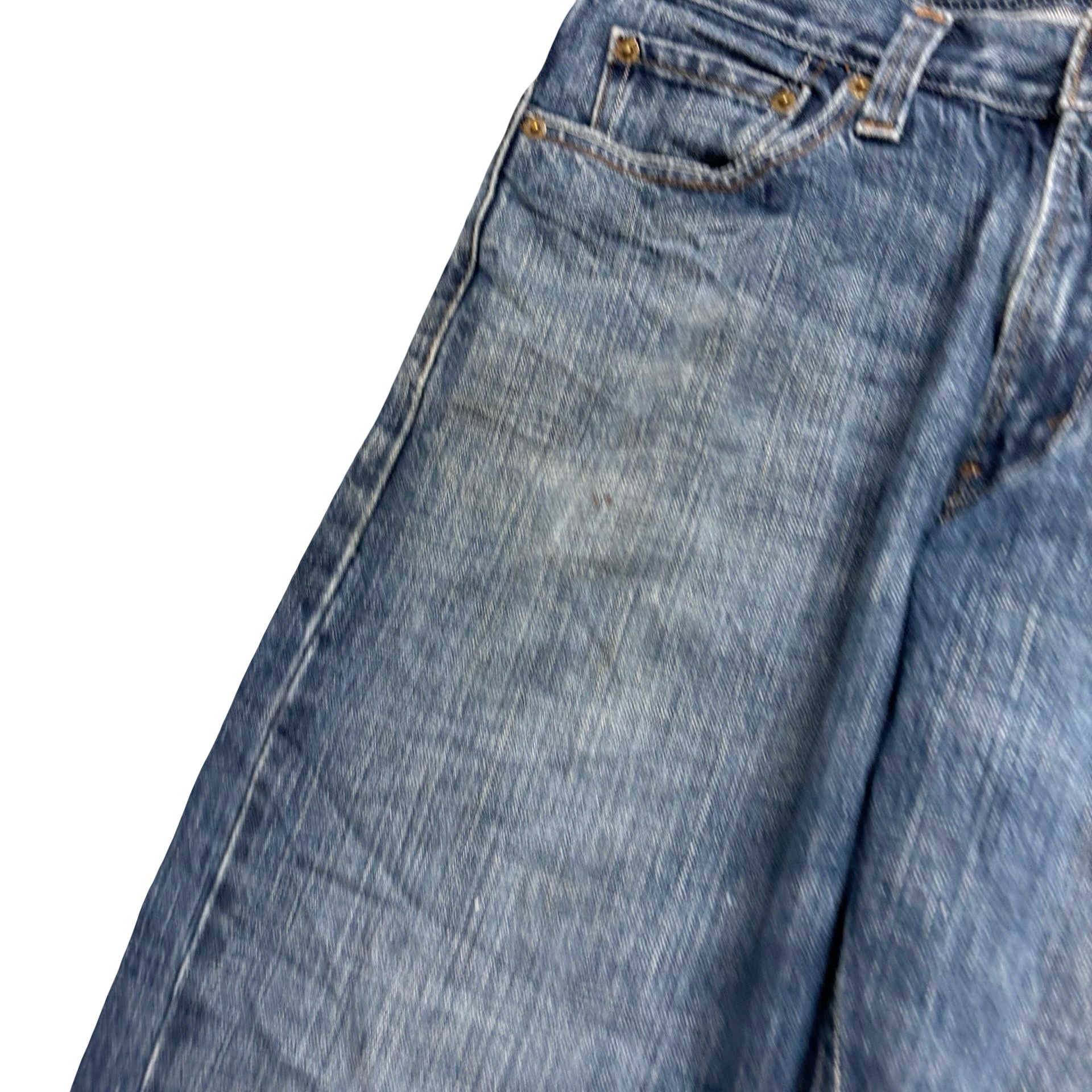 Levis 514 Jeans W34 L32 Mens Mid Blue Regular Straight Fit Vintage Denim (F)