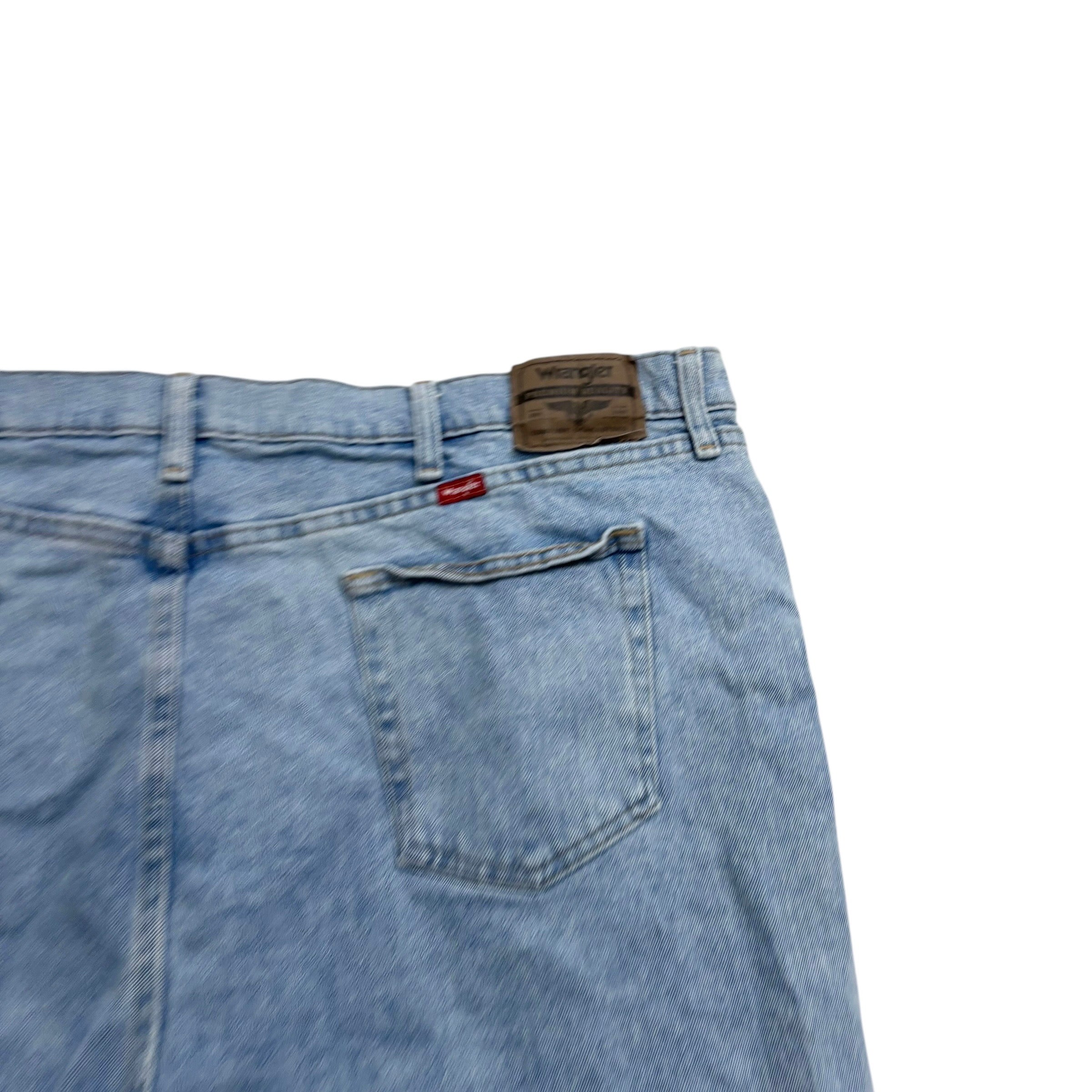 Wrangler Jorts W46 Mens Denim Shorts Light Blue Regular Fit Stretch (F)