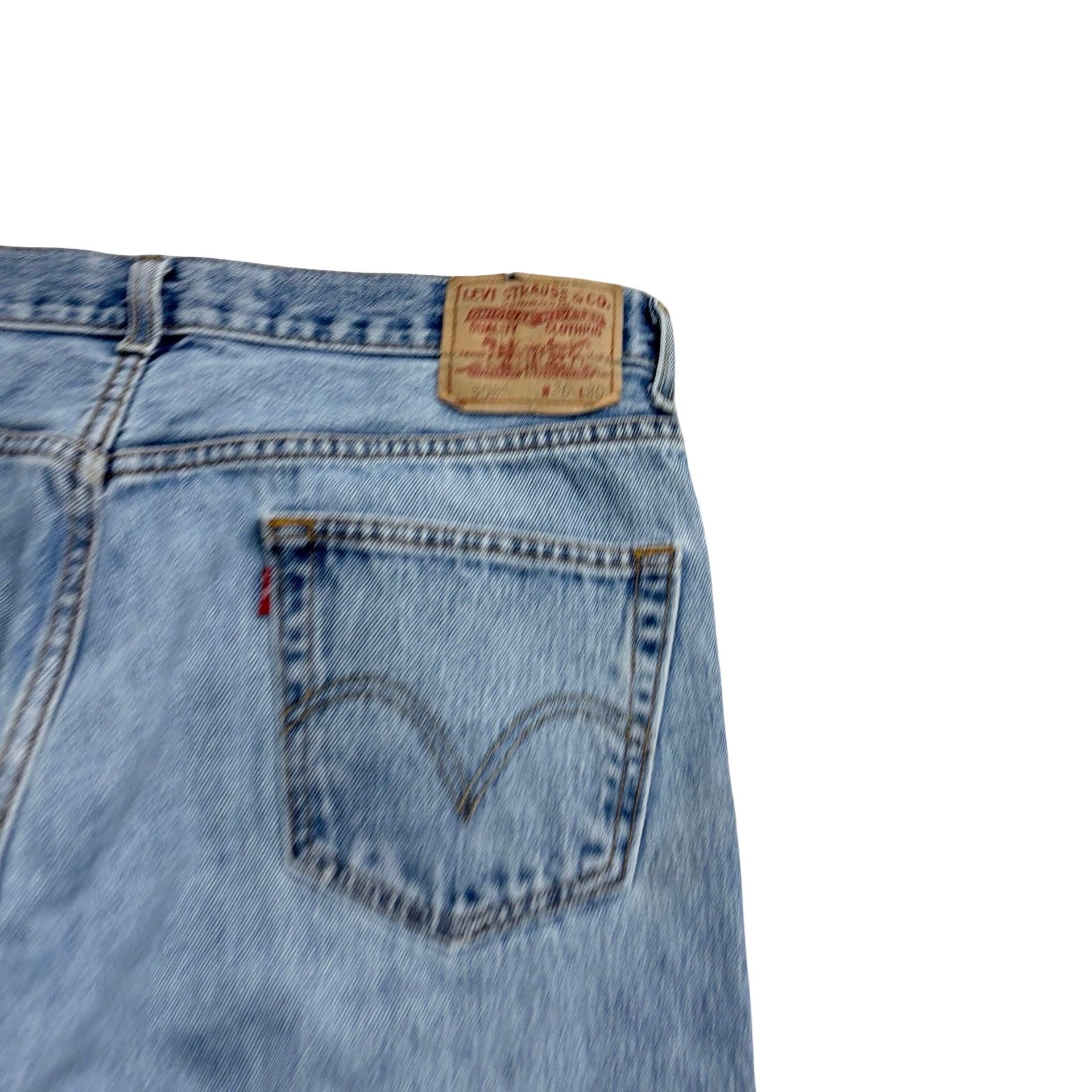 Levis 505 Jeans W34 L30 Mens Light Blue Regular Straight Fit Vintage Denim