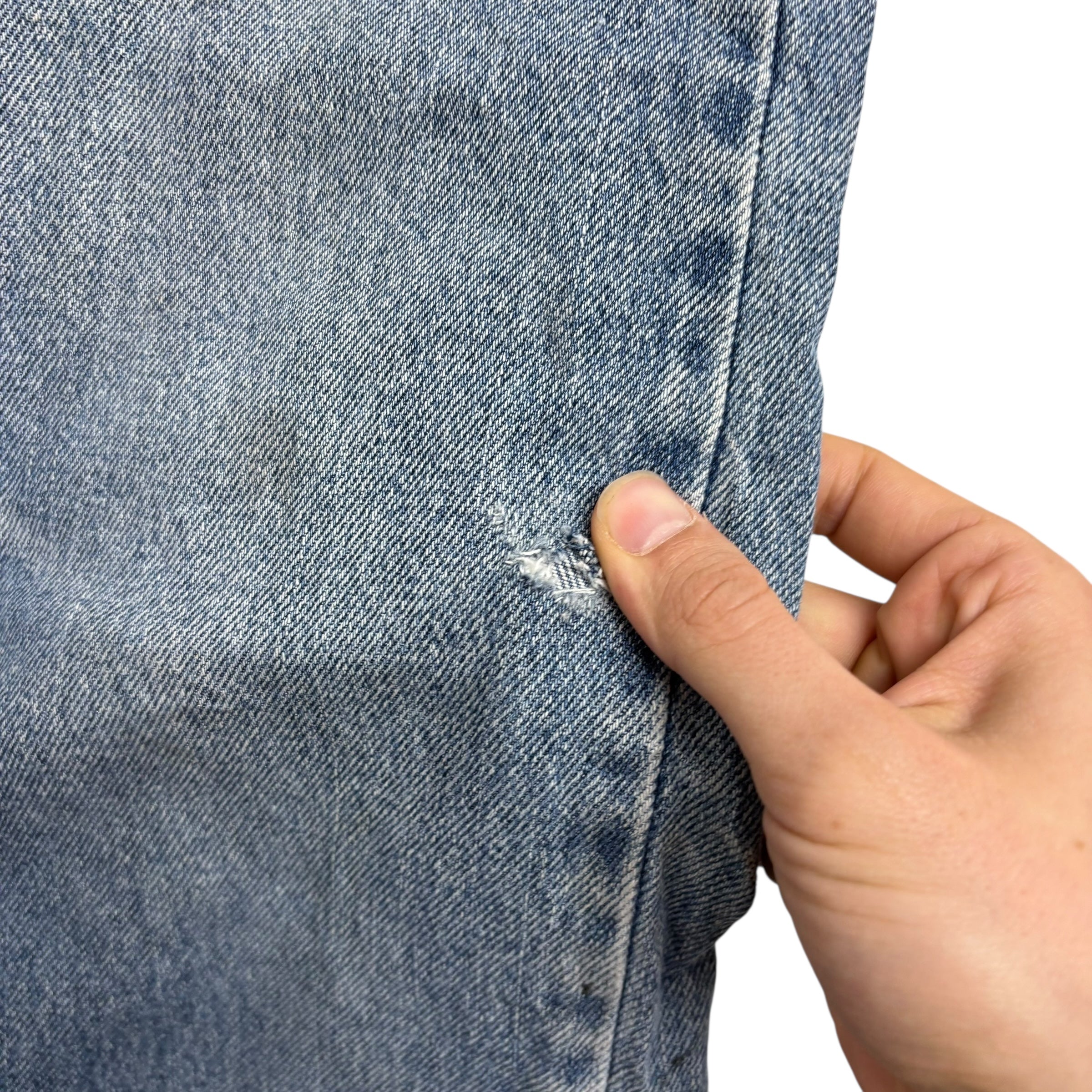 Levis 505 Jeans W40 L30 Mens Mid Blue Regular Straight Fit Vintage Denim (F)