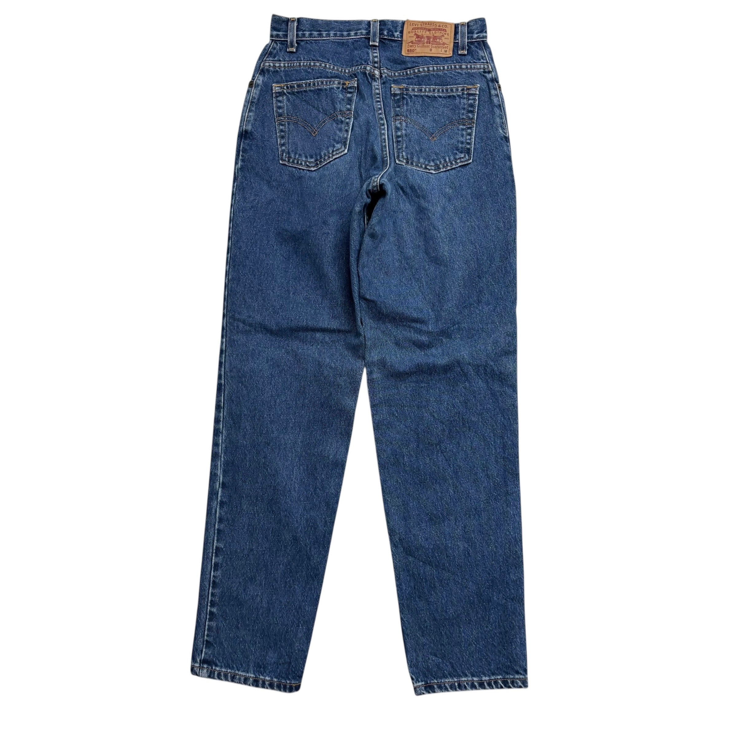 Levis 550 Jeans W27 L32 Womens Mid Blue Relaxed Tapered Fit Vintage (E)