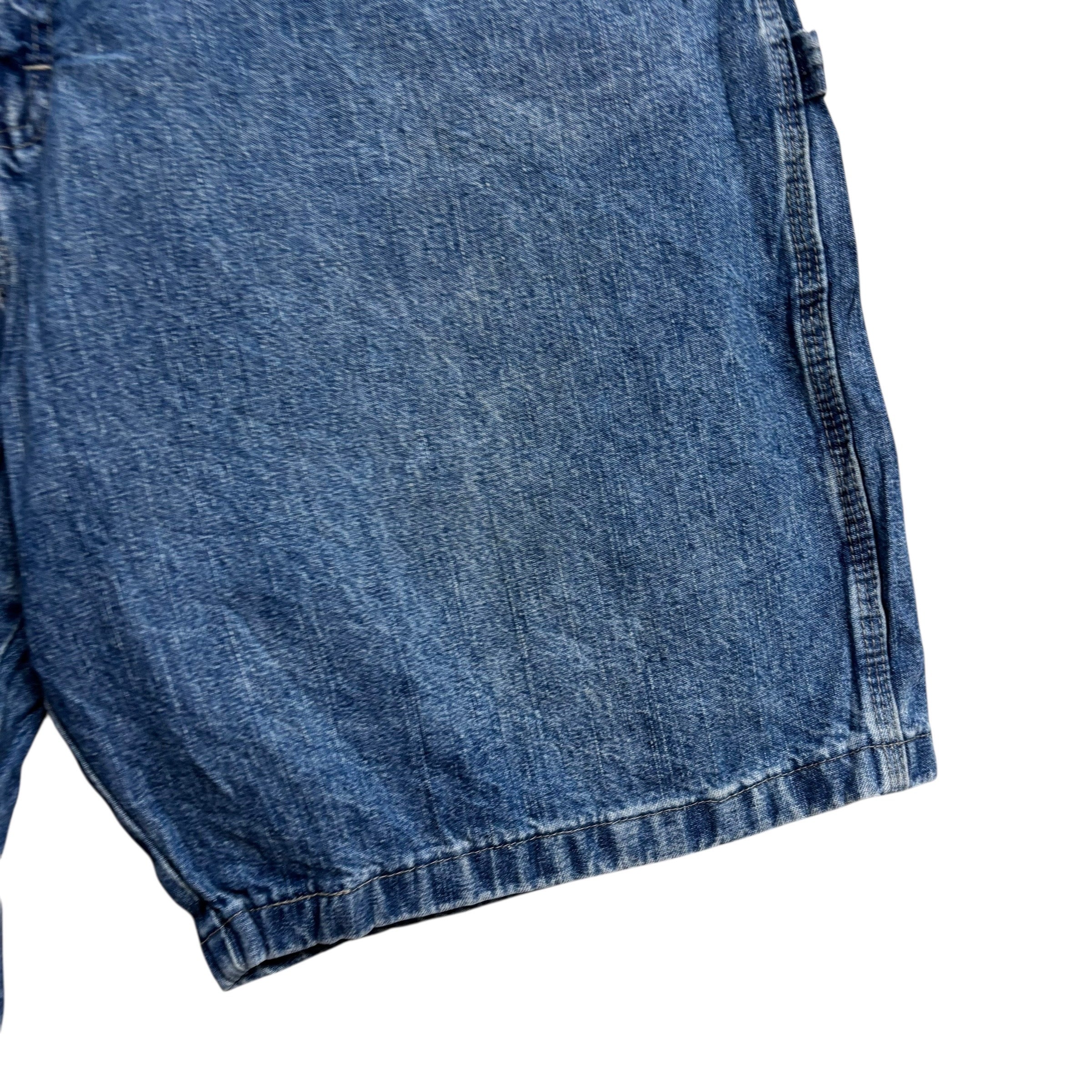 Wrangler Baggy Jorts W40 Mens Mid Blue Denim Shorts Relaxed Fit Carpenter