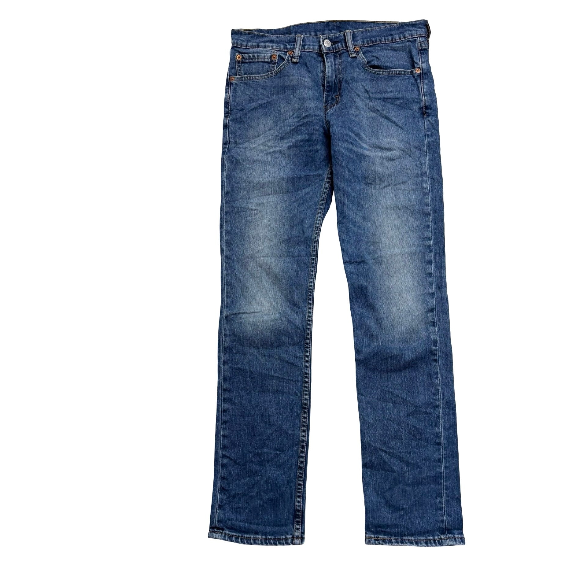 Levis 511 Jeans W30 L31 Mens Mid Blue Slim Fit Stretch Denim (E)