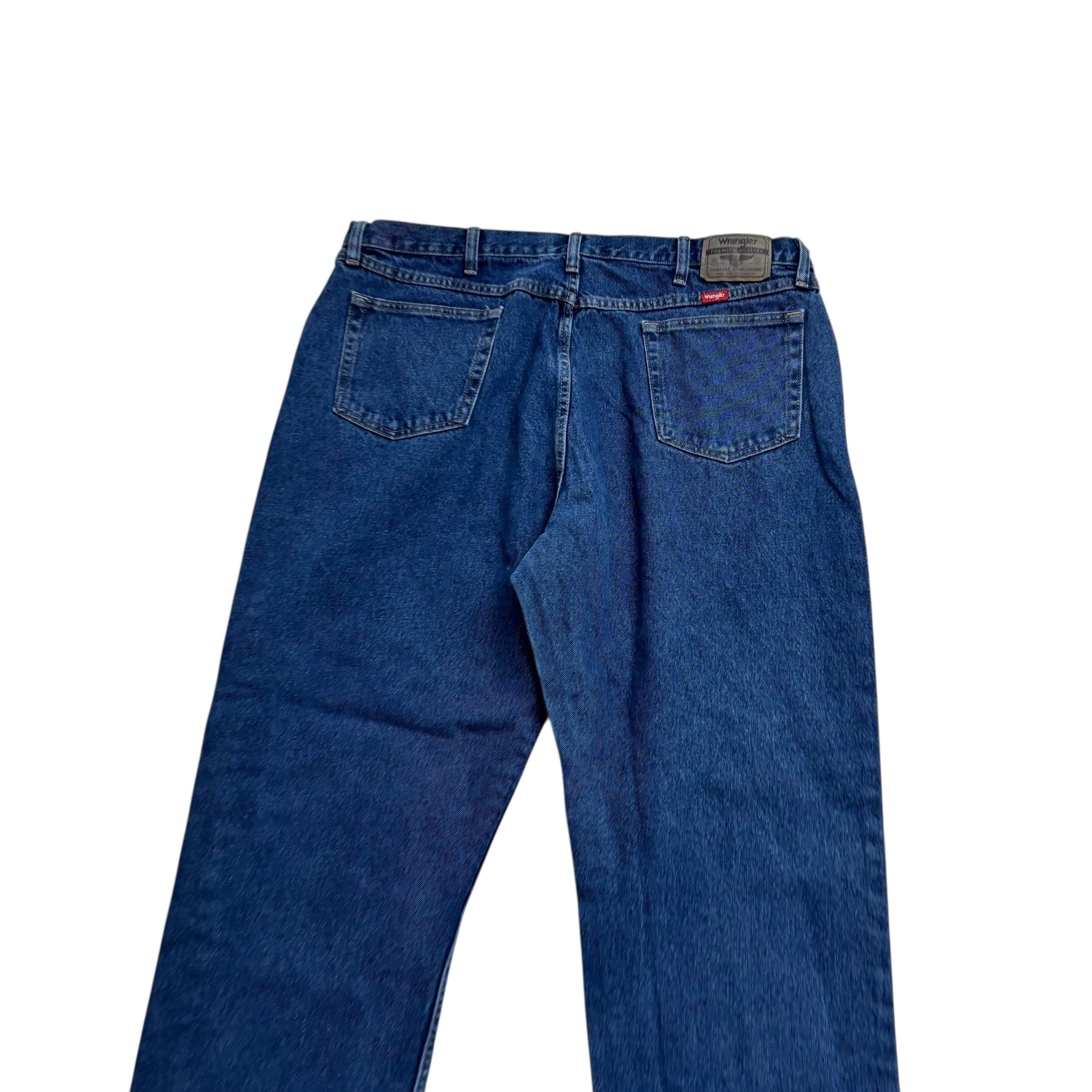 Wrangler Jeans W40 L32 Mens Dark Blue Relaxed Straight Fit Denim (E)